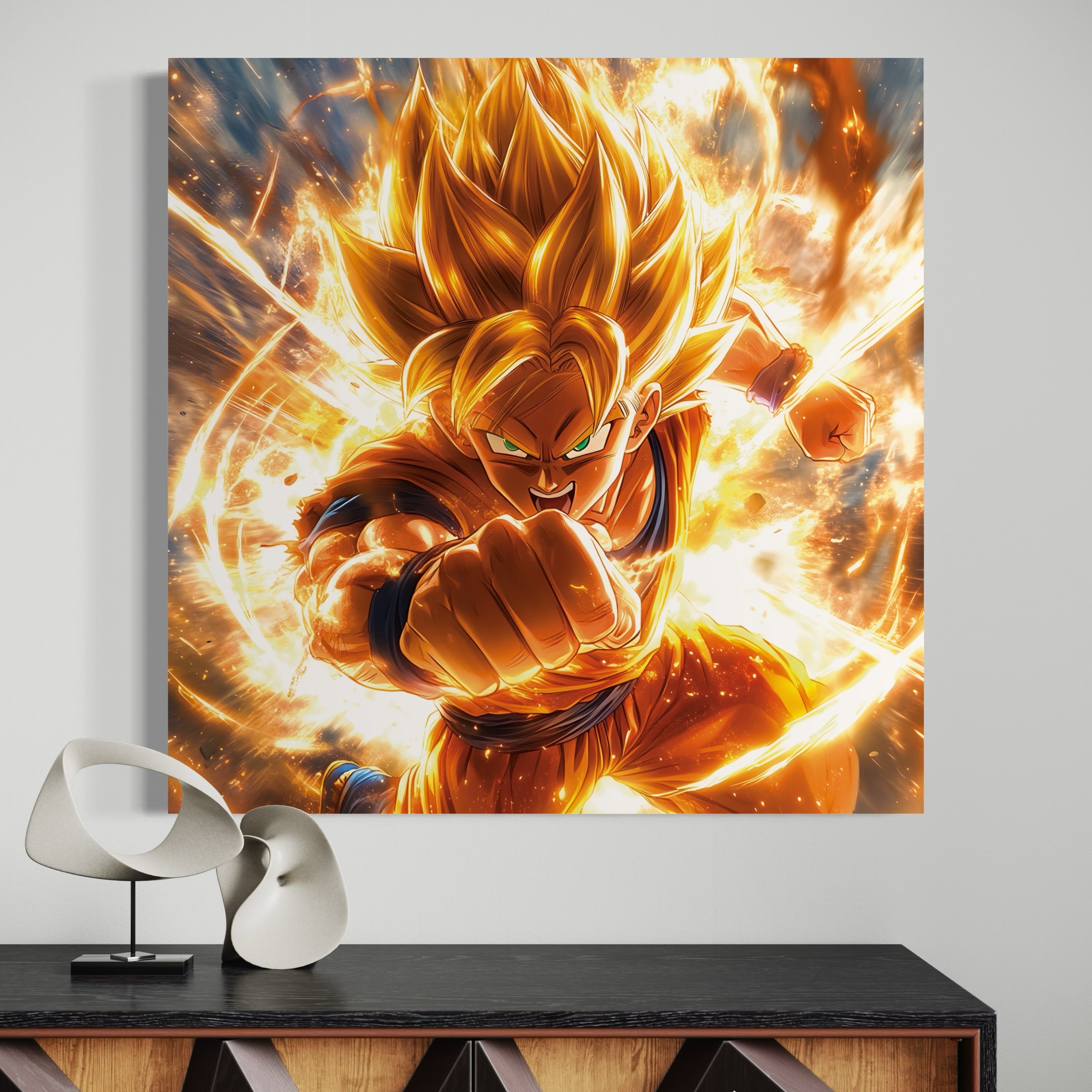 Tableau Dragon Ball Z Super Saiyan - Décoration Murale