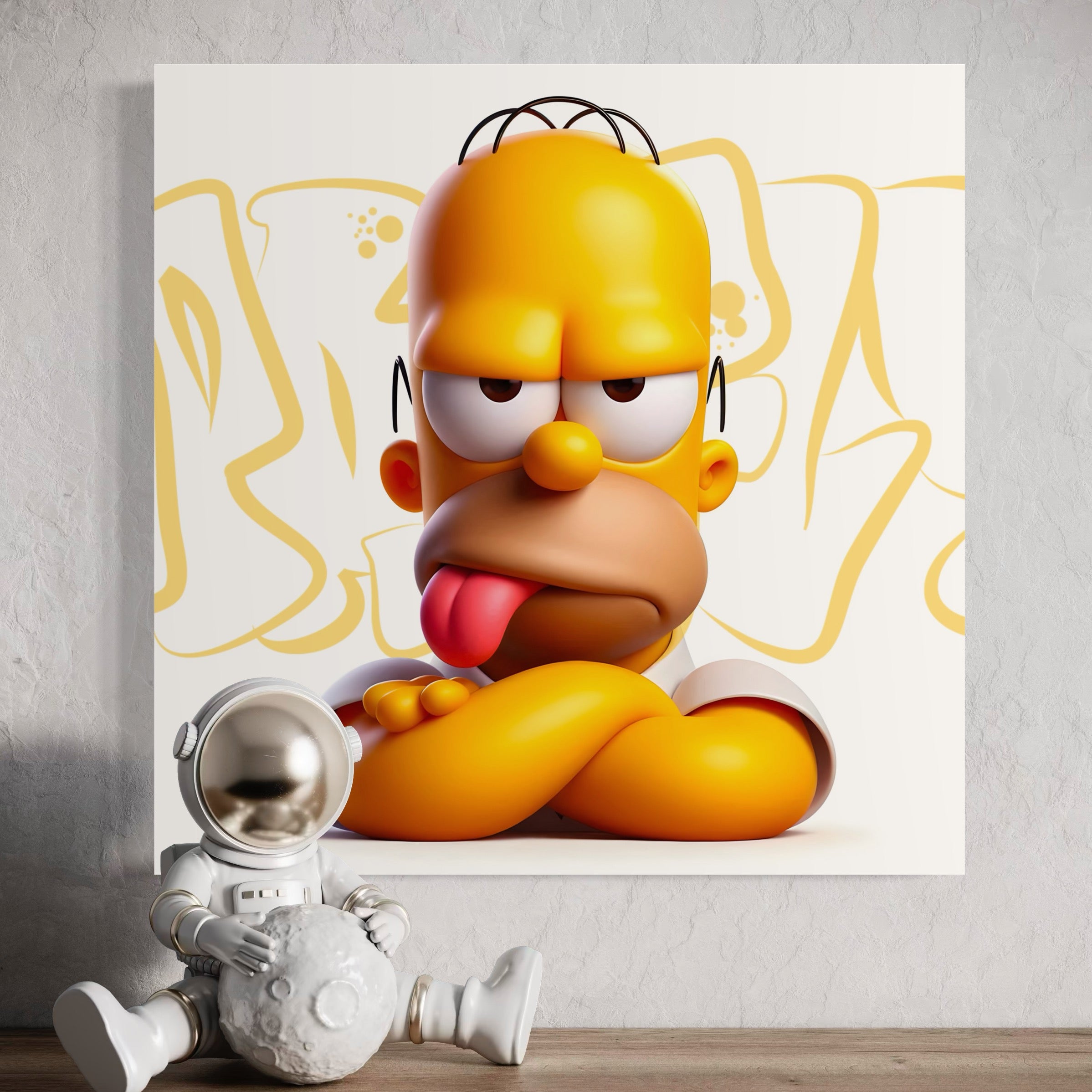 Tableau Portrait Homer Amusé - Déco Murale Moderne - Fabulartz.fr 