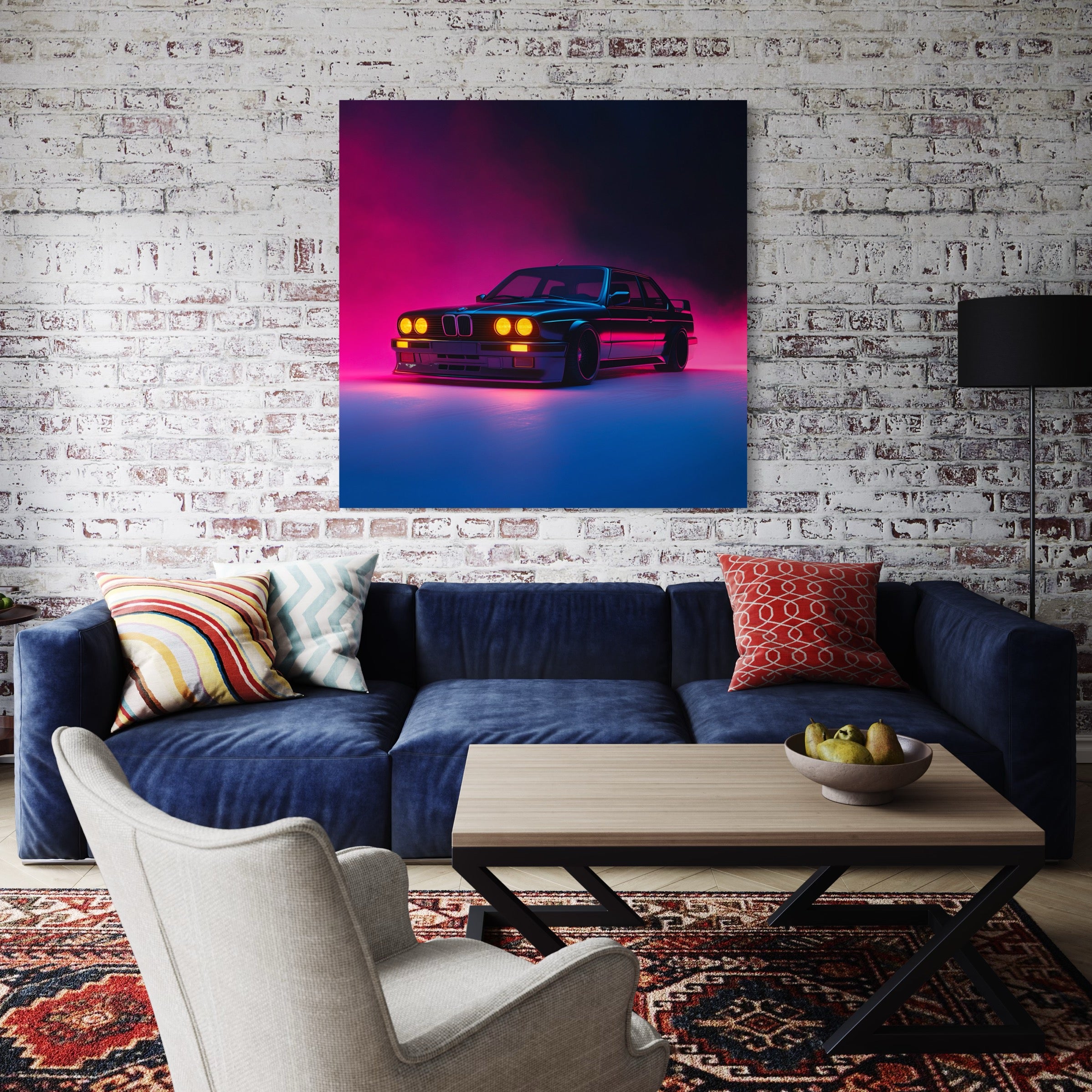 Tableau BMW Noir Violet - Décoration Murale Design - Fabulartz.fr 