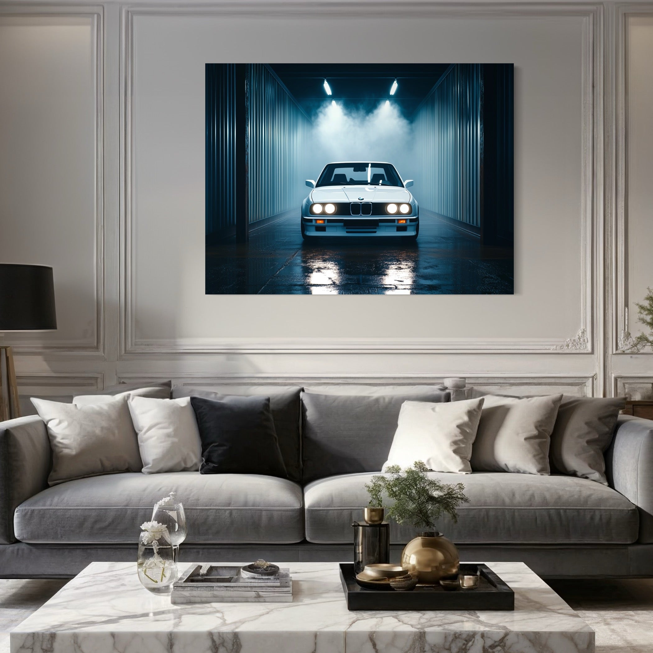 Tableau BMW Blanc - Décoration Murale Design Moderne - Fabulartz.fr 