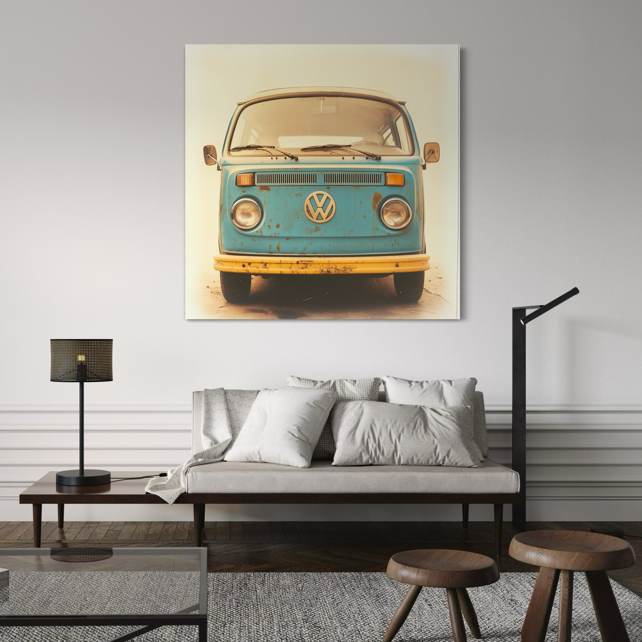 Tableau Volkswagen Combi Vintage - Cadre Mural Moderne - Fabulartz.fr 