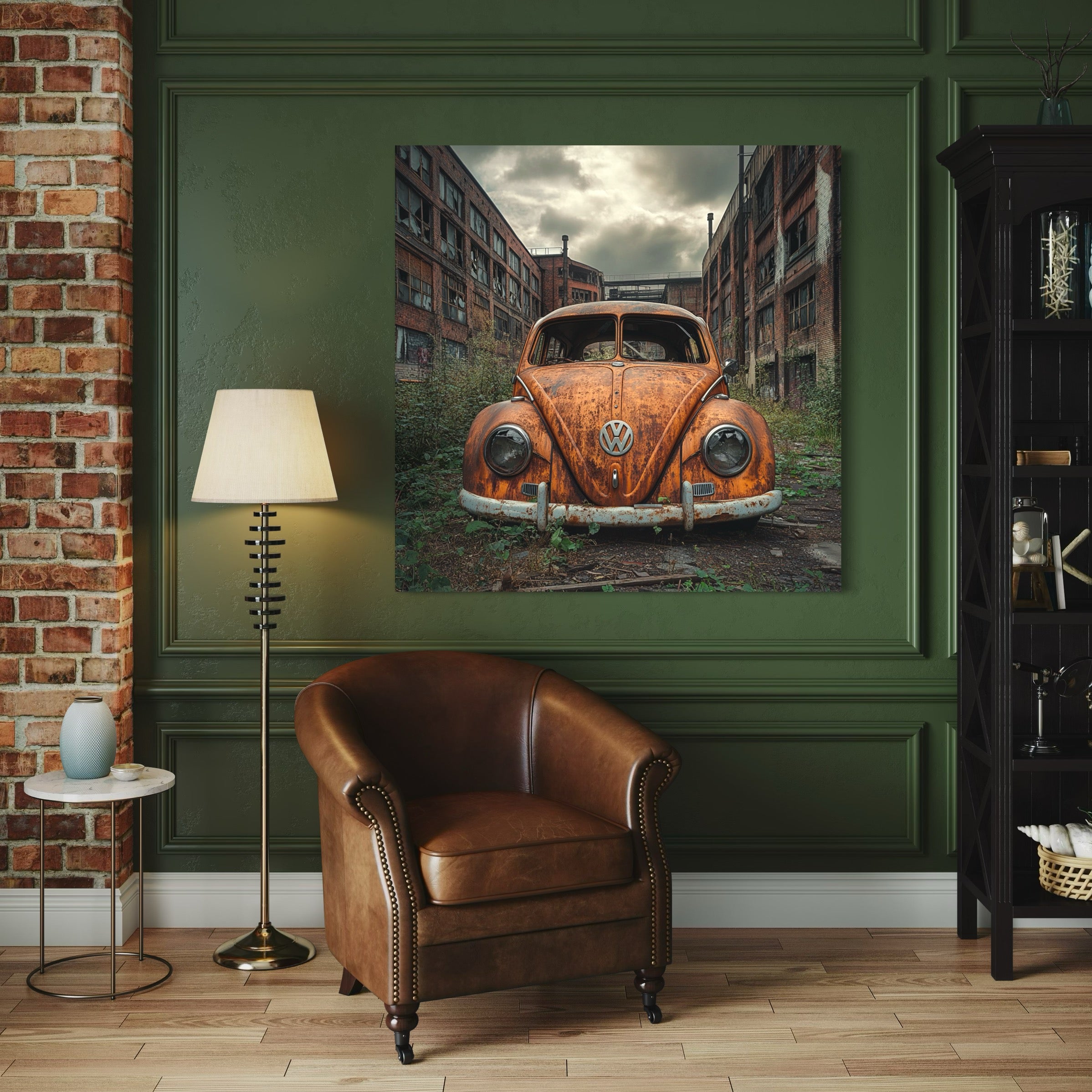 Tableau Volkswagen Coccinelle Rouille - Déco Murale Design