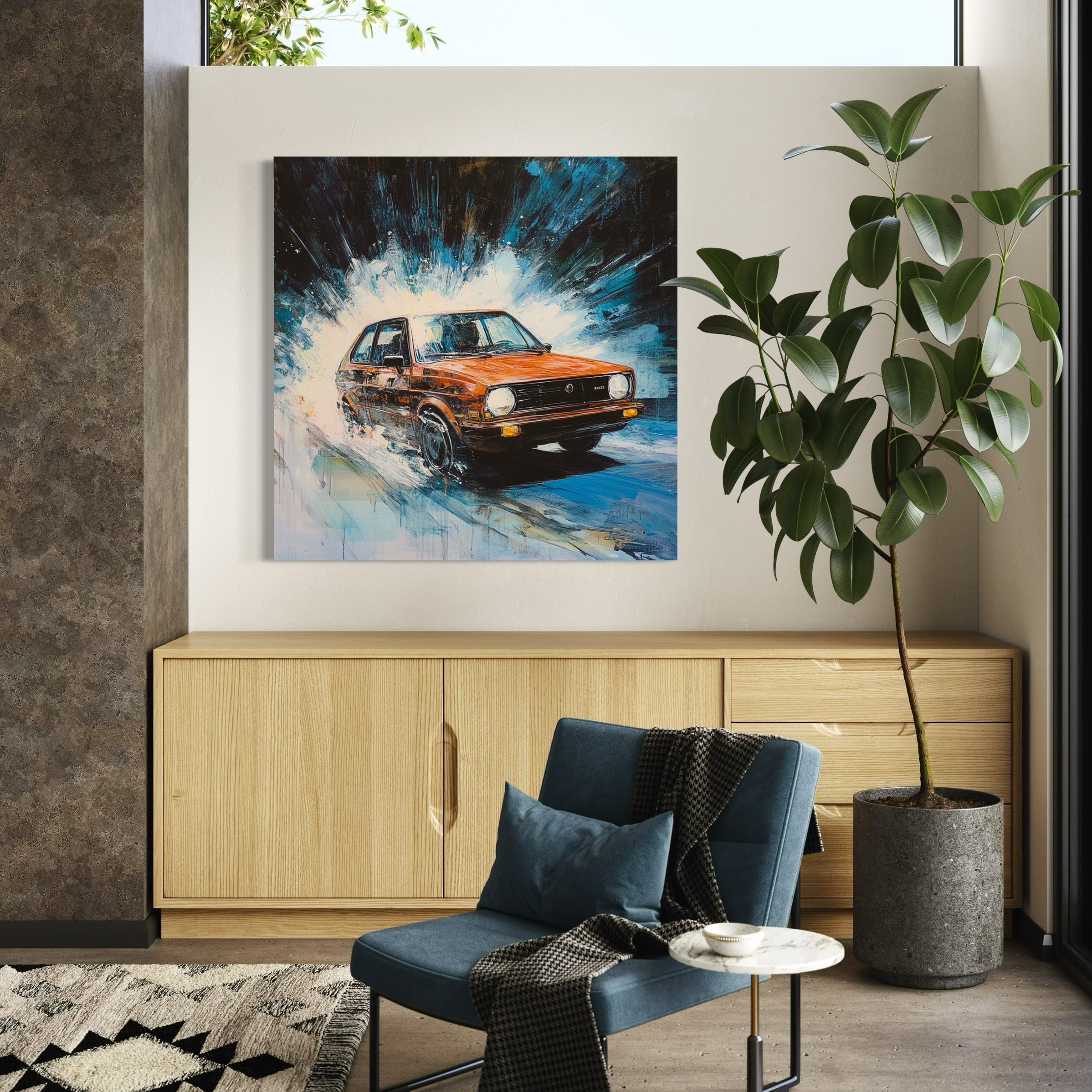 Tableau Volkswagen Golf Vintage - Décoration Murale Design - Fabulartz.fr 