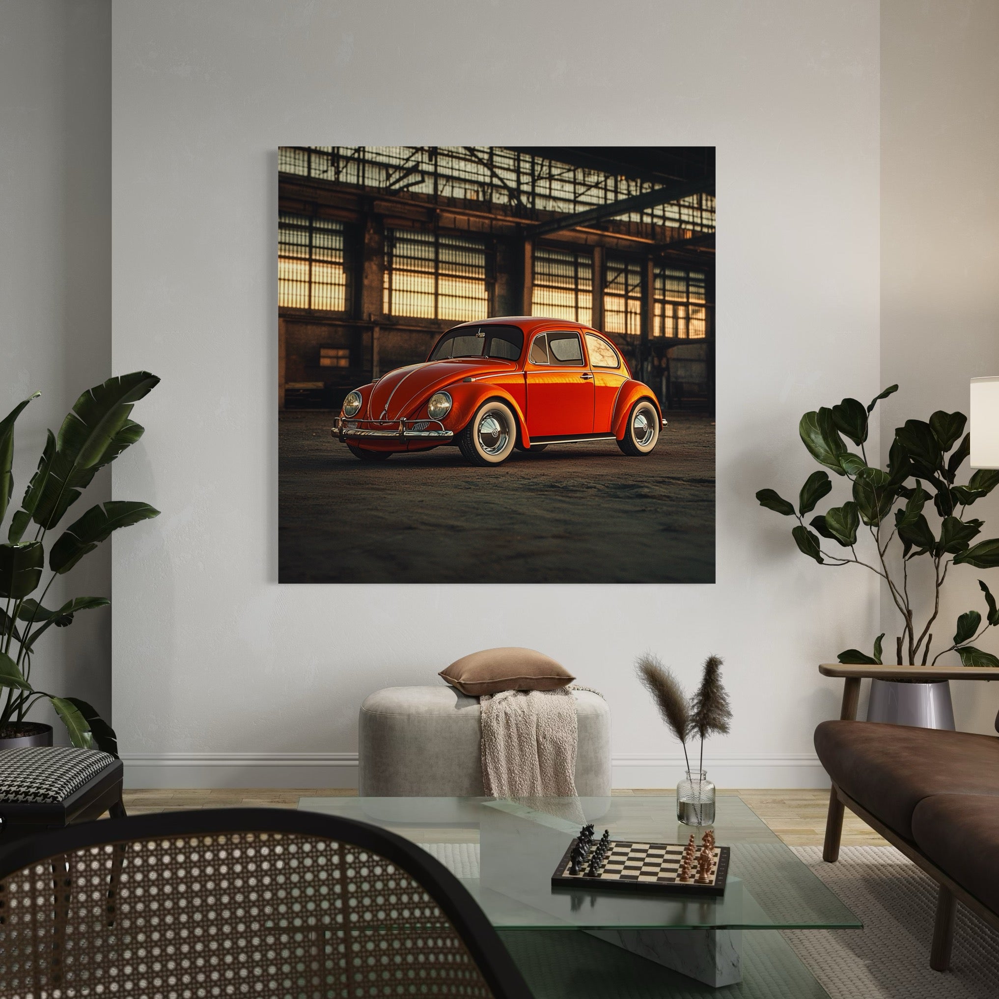 Tableau Volkswagen Coccinelle Rouge - Déco Murale Moderne