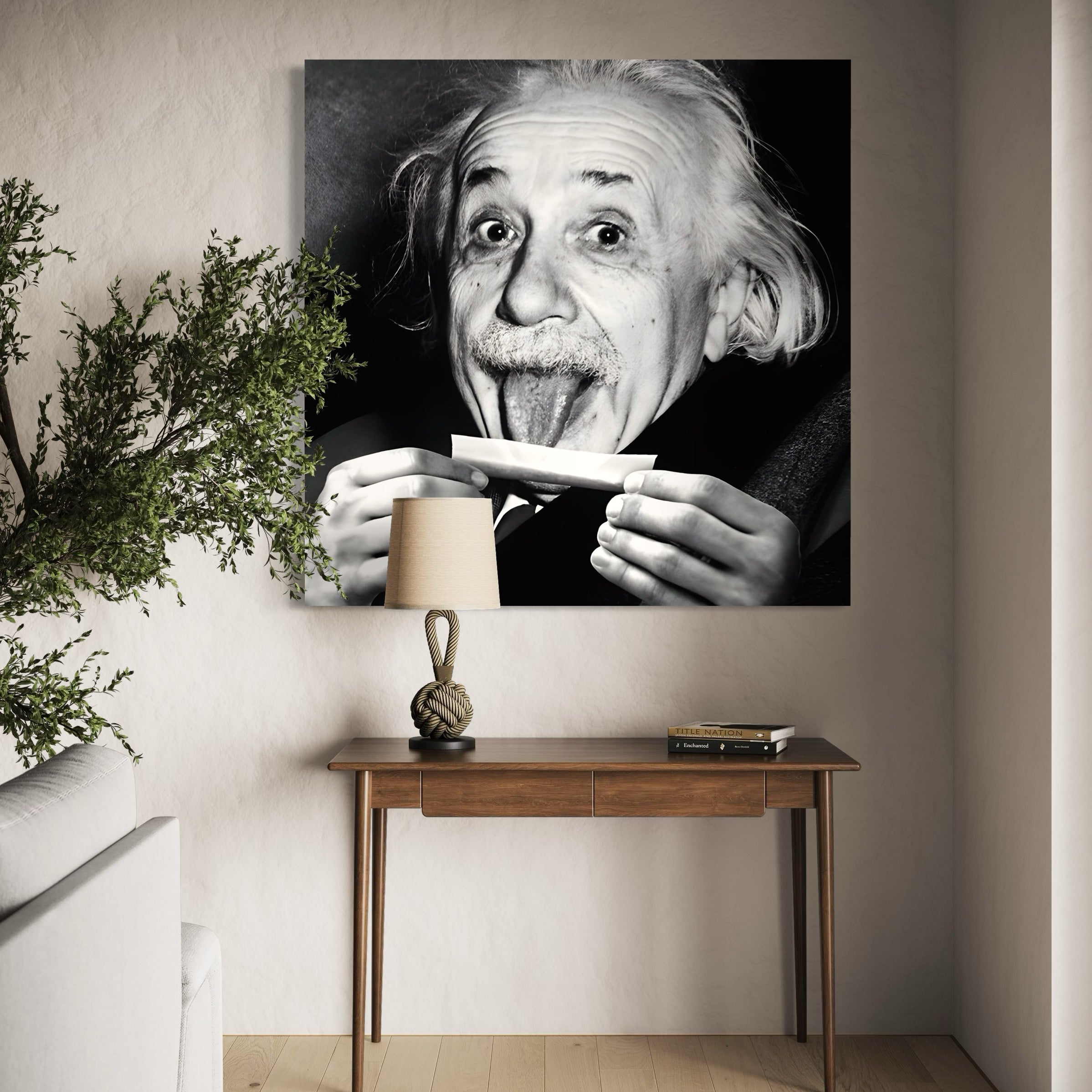 Tableau Vintage - Einstein Tirant la Langue