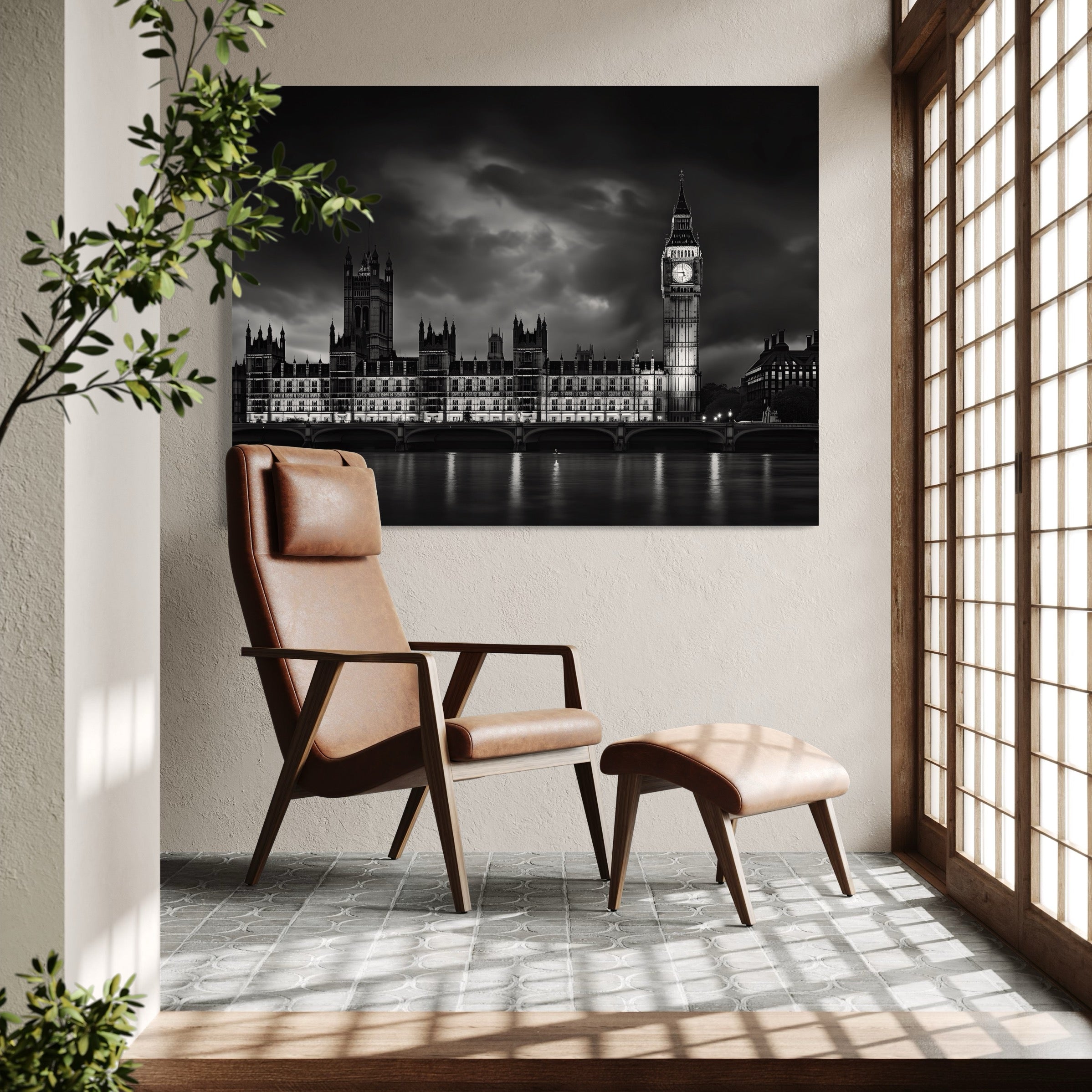 Tableau Londres Westminster Coucher Soleil - Cadre Mural Moderne - Fabulartz.fr 