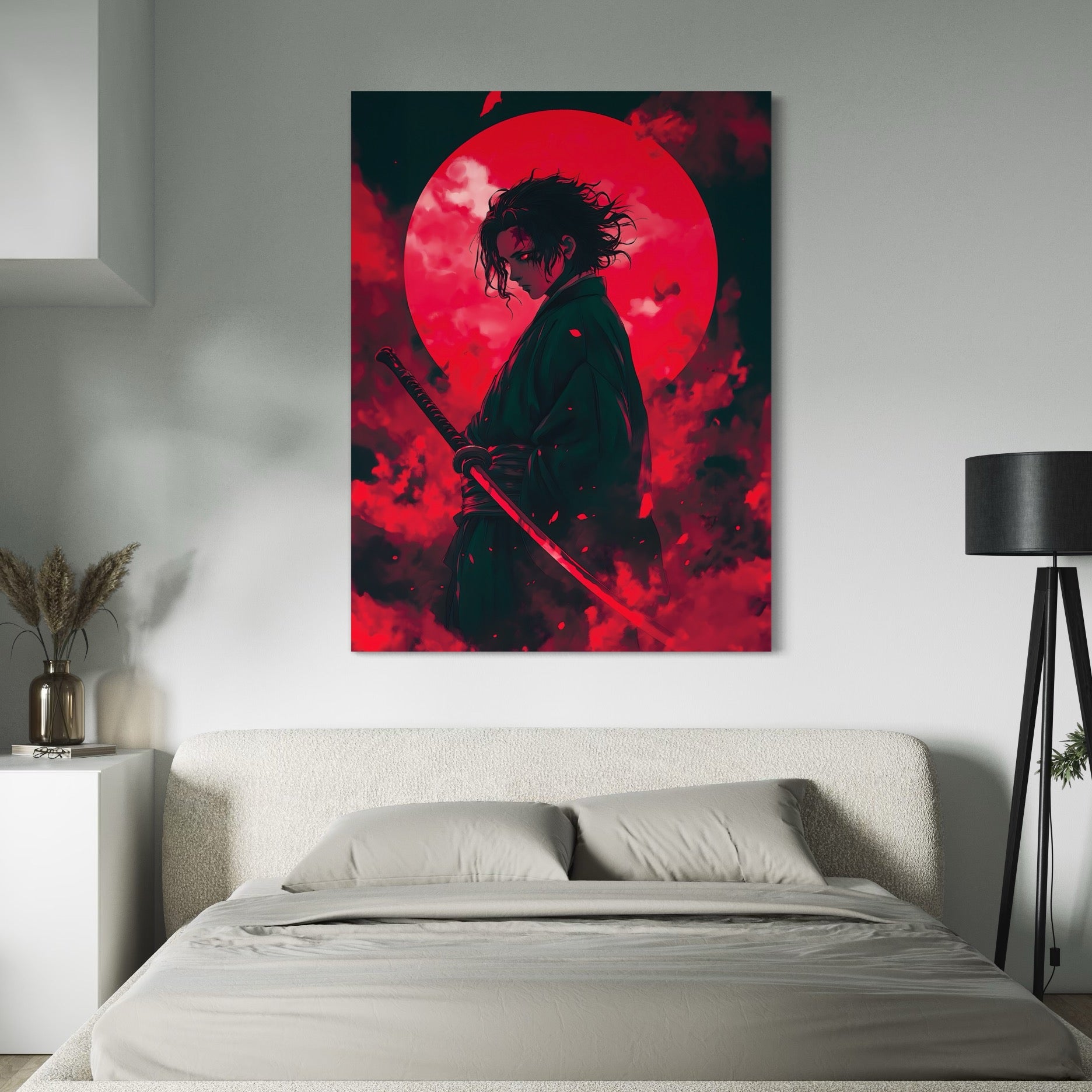 Tableau Demon Slayer Guerrier Sombre - Décoration Murale Design - Fabulartz.fr 