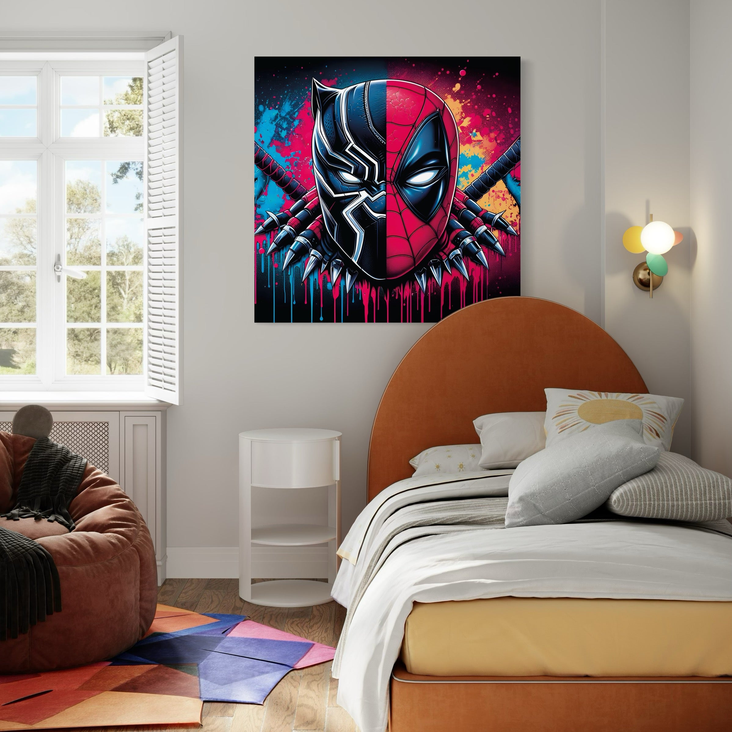 Tableau Black Panther & Deadpool Mashup - Fabulartz.fr 