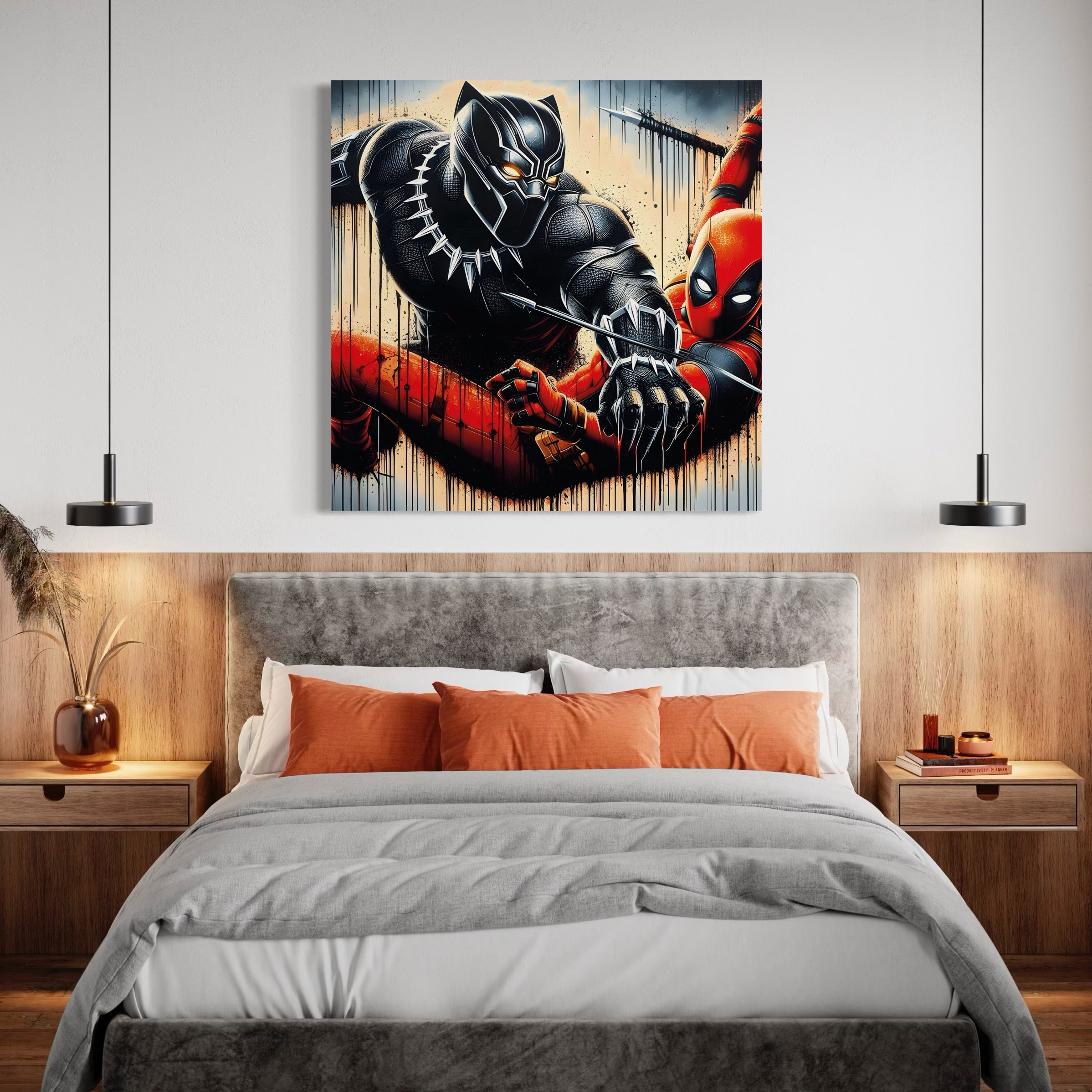 Tableau Black Panther vs Deadpool - Fabulartz.fr 