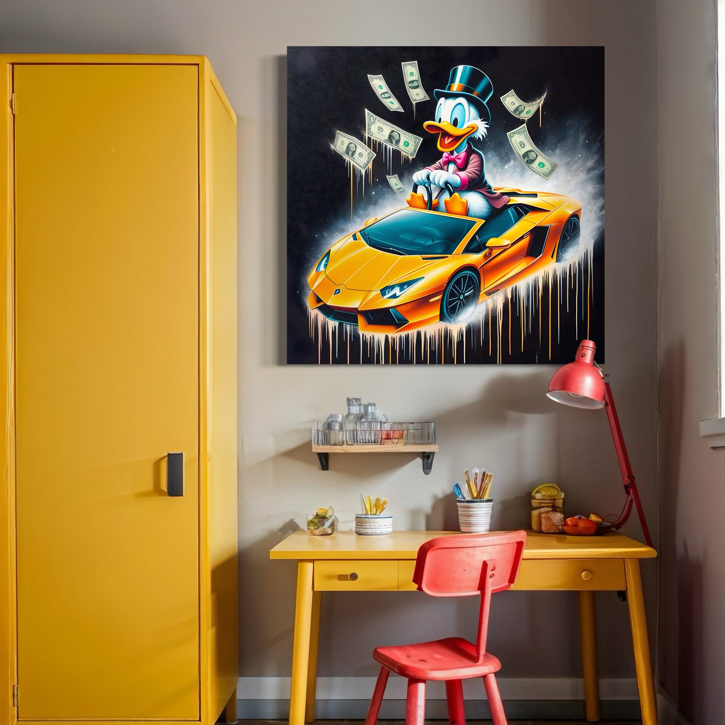 Tableau Picsou Vitesse et Fortune - Déco Murale Design - Fabulartz.fr 