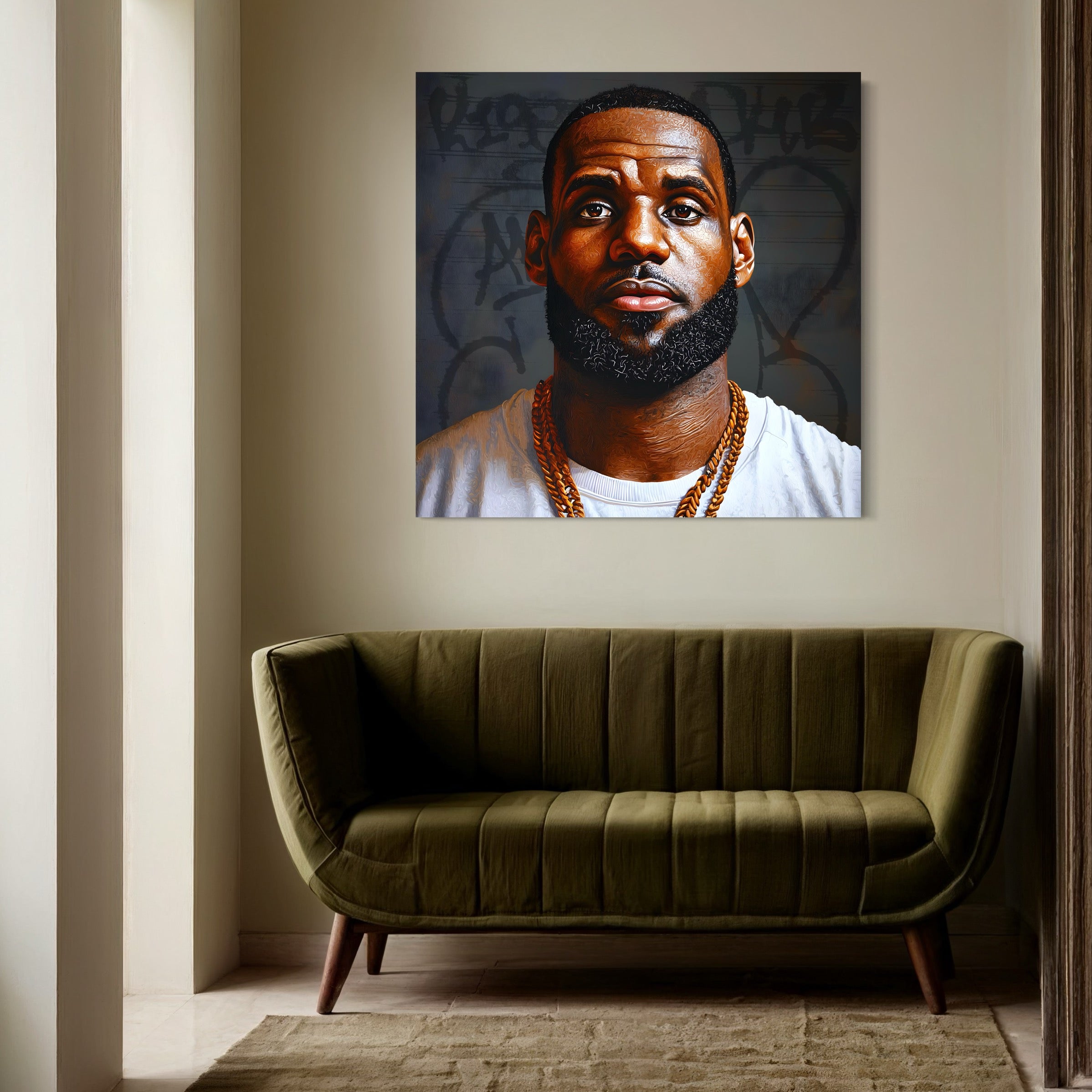 Tableau NBA LeBron James Regard – Décoration Murale Moderne - Fabulartz.fr 