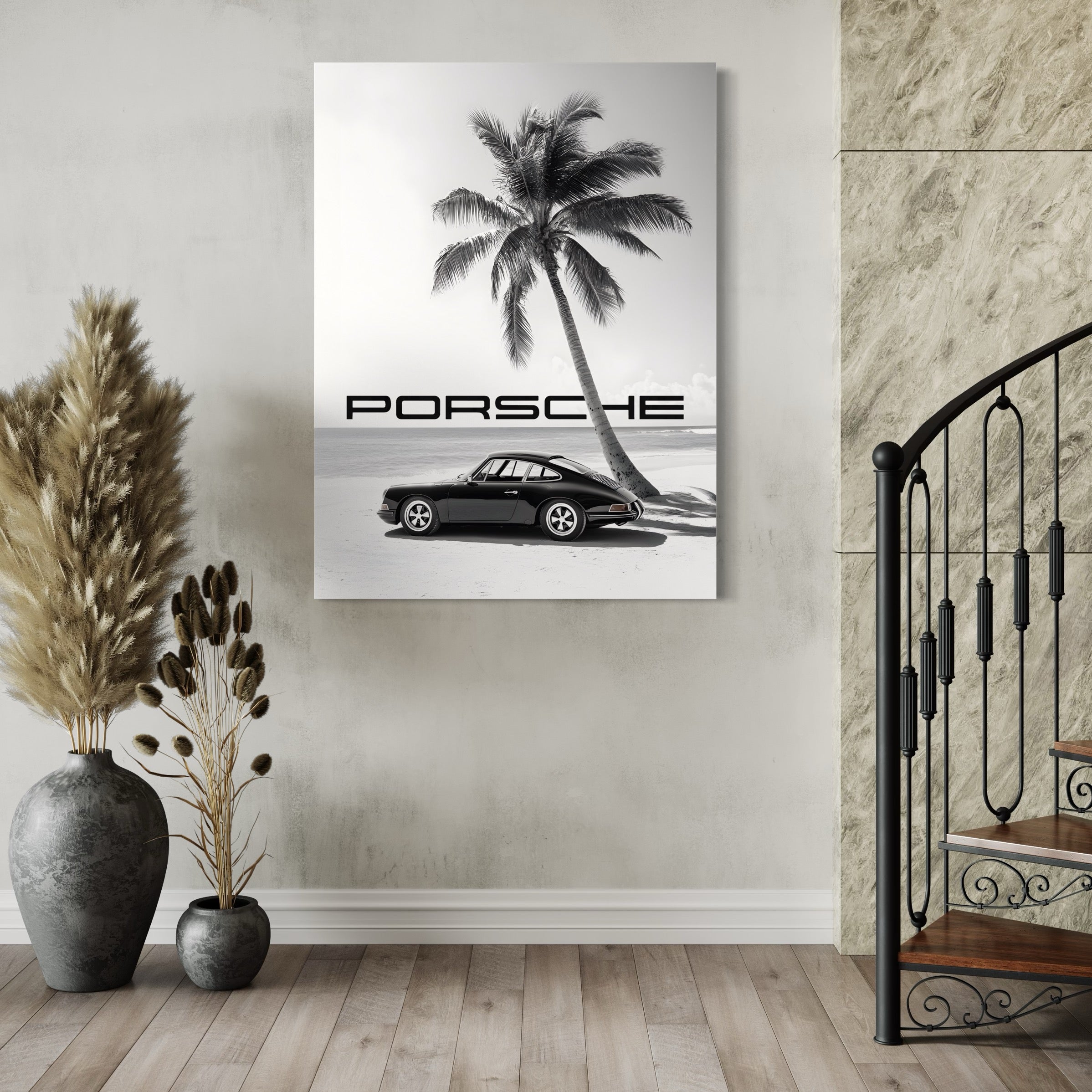 Tableau Porsche Plage - Décoration Murale Design