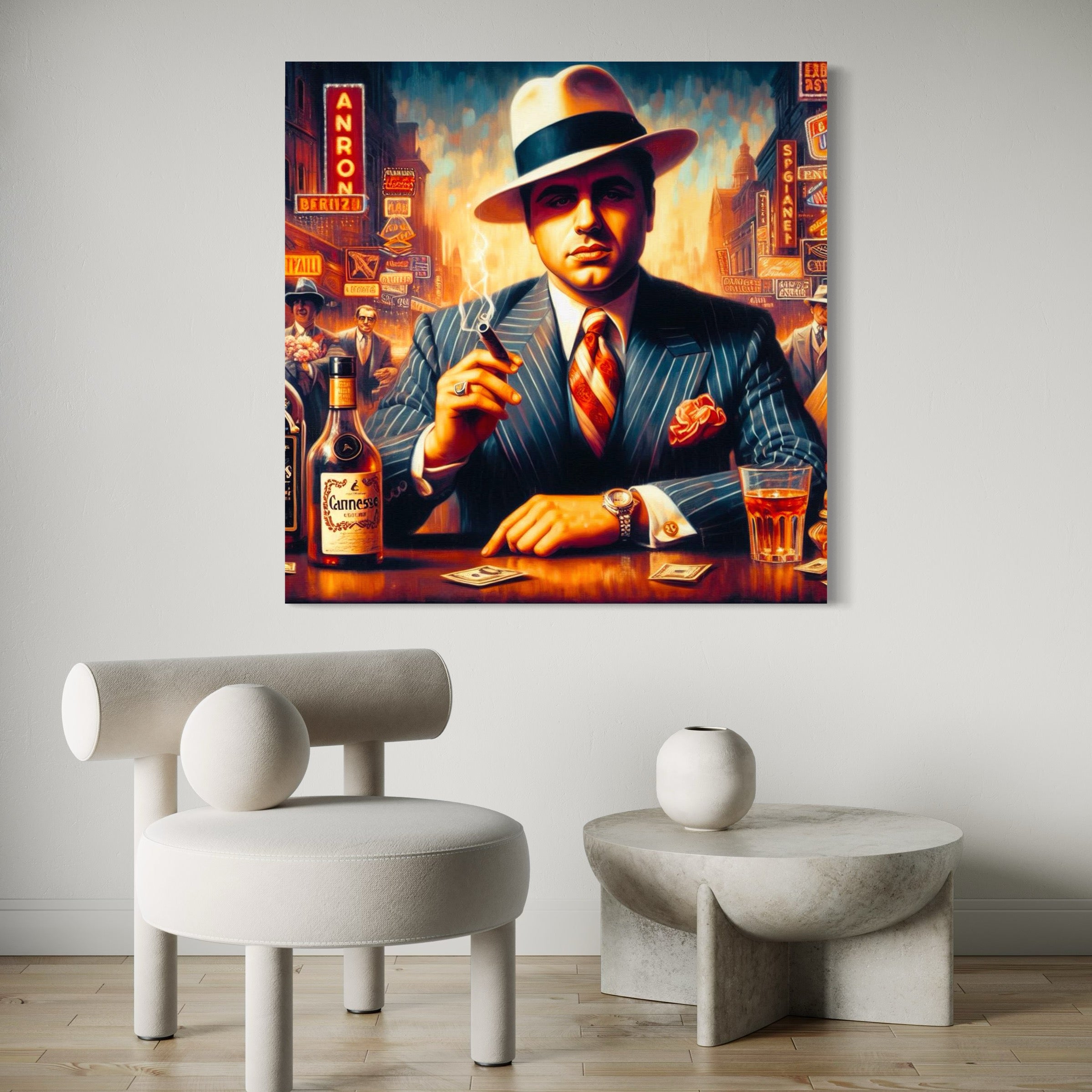 Tableau Mafia - Al Capone Légende - Décoration Murale - Fabulartz.fr 