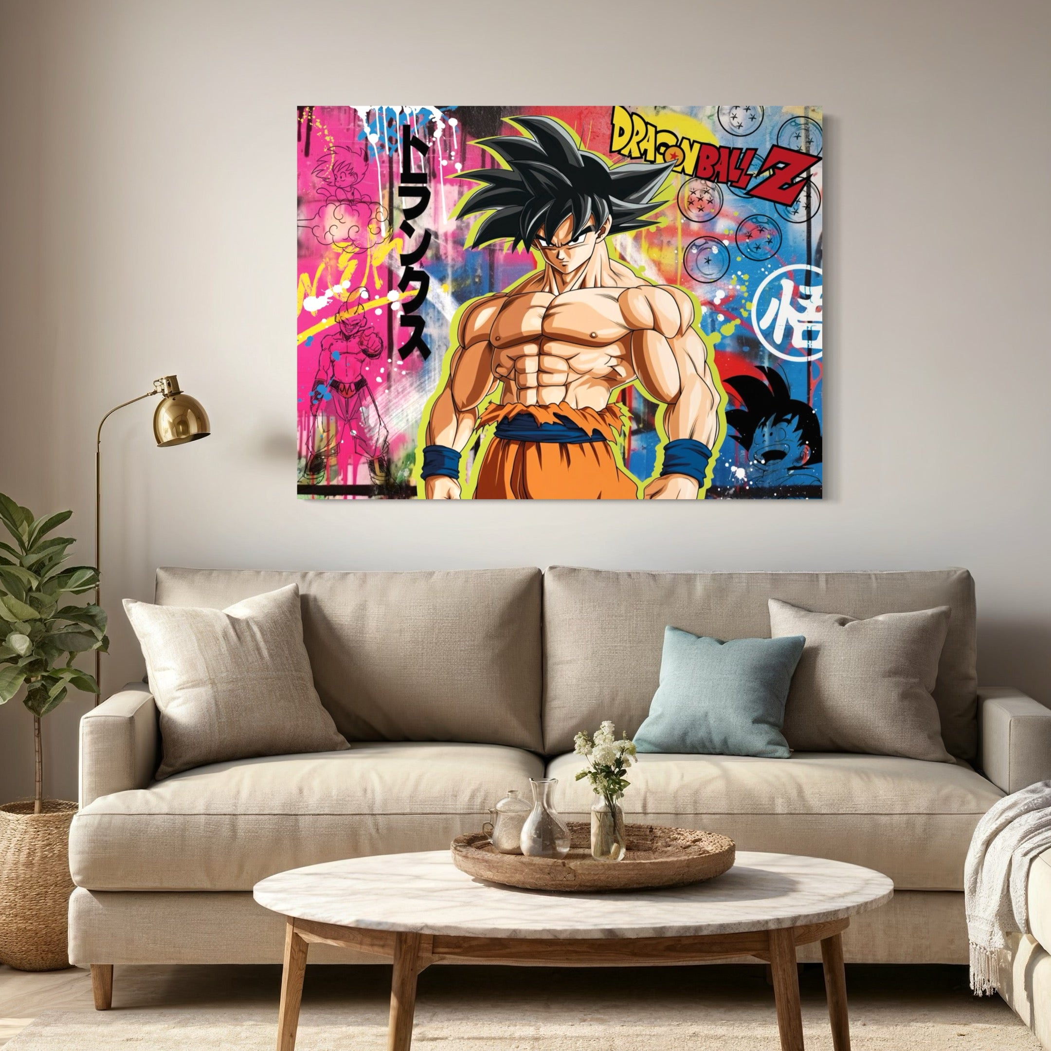 Tableau Dragon Ball Z - Goku en Action