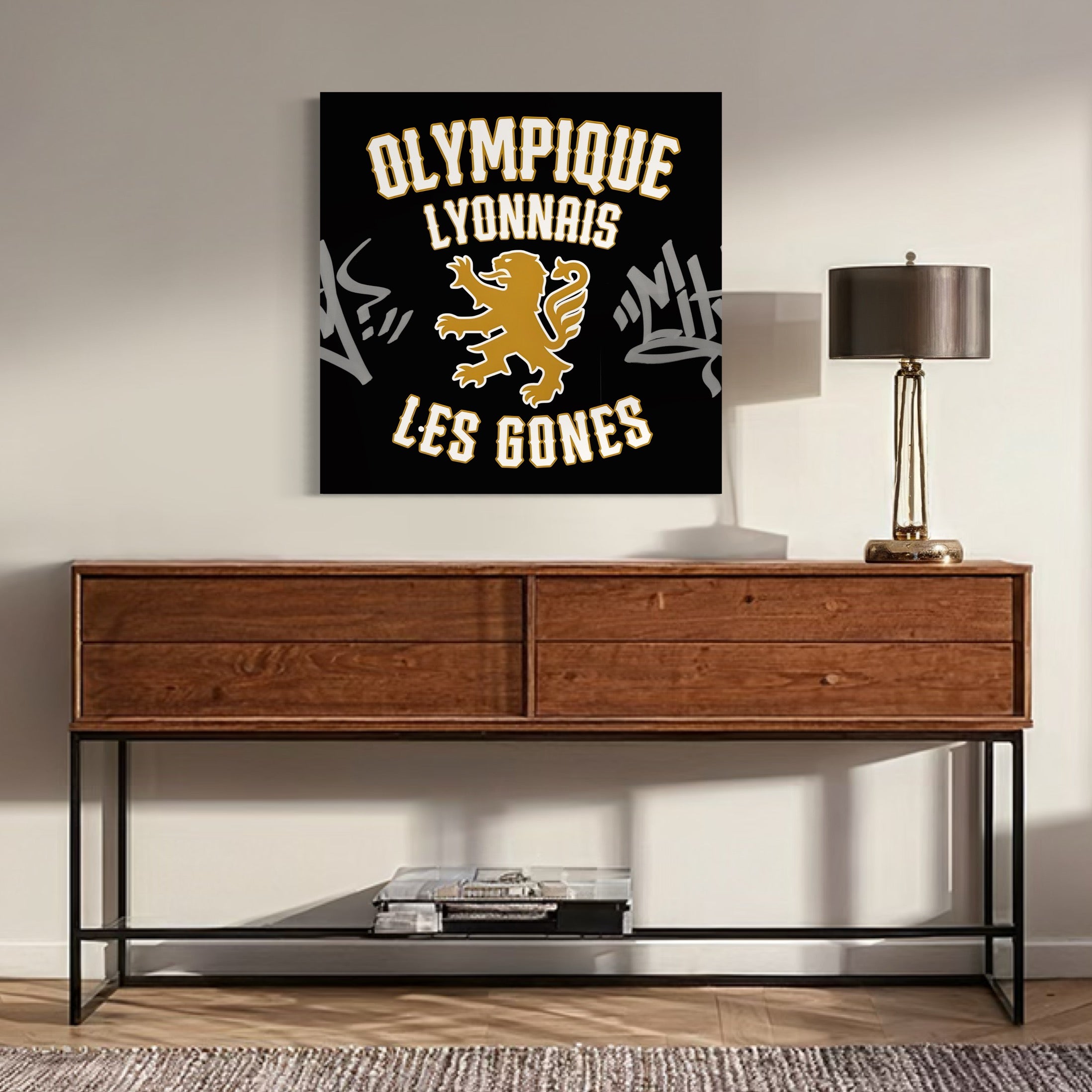 Tableau Olympique Lyonnais - Les Gones - Fabulartz.fr 