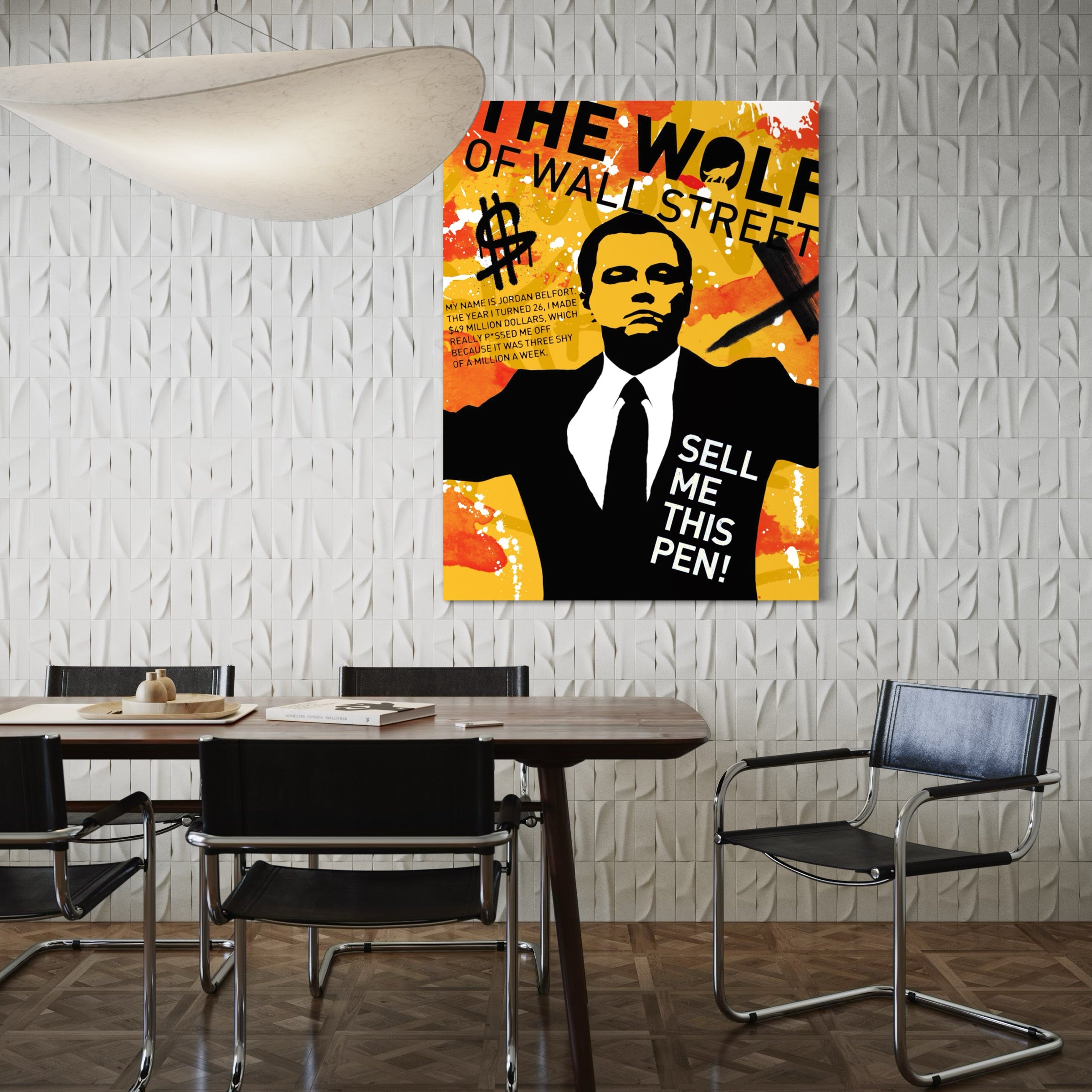 Tableau Wolf of Wall Street - Décoration Murale Moderne - Fabulartz.fr 