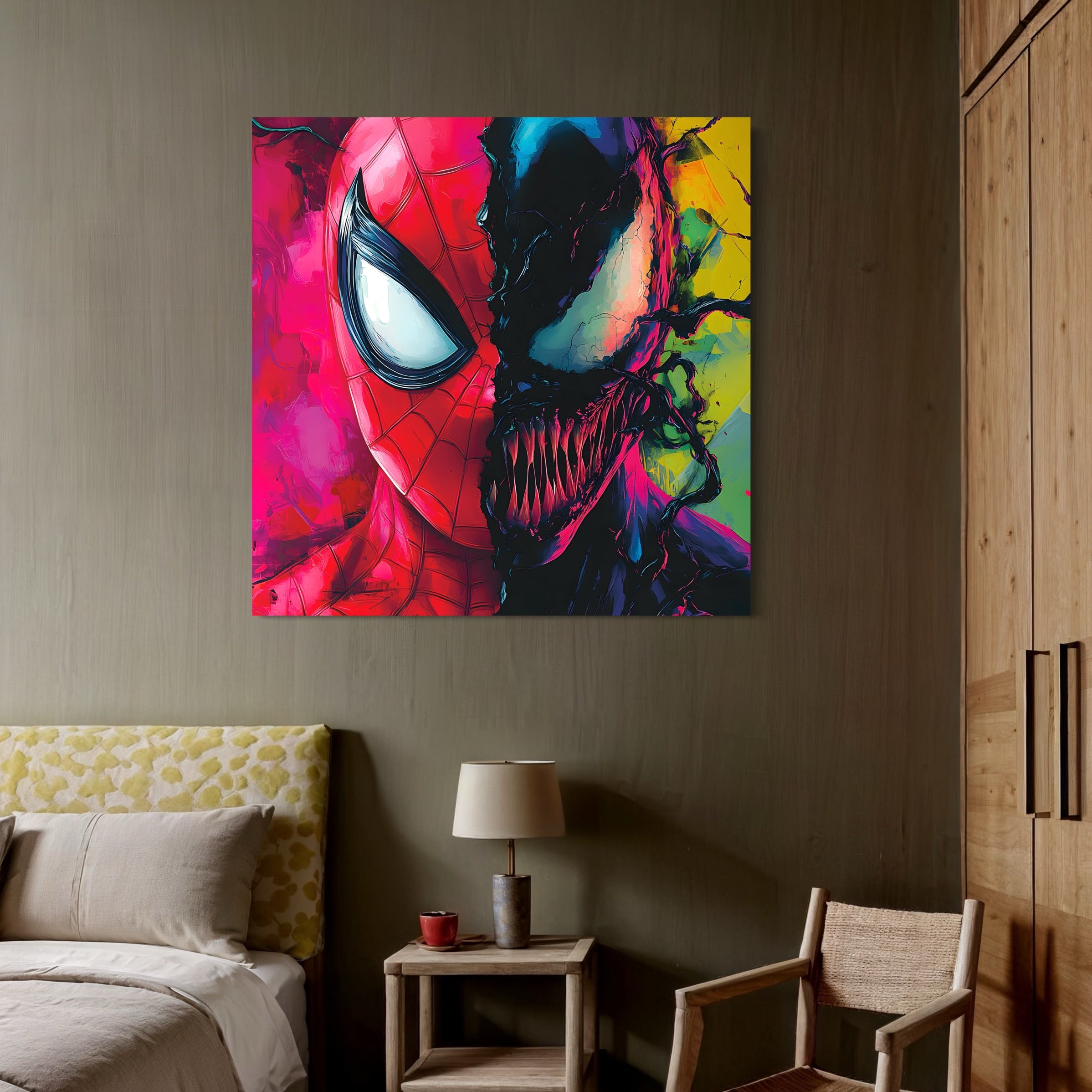 Tableau Venom et Spider-Man - Déco Murale Design - Fabulartz.fr 