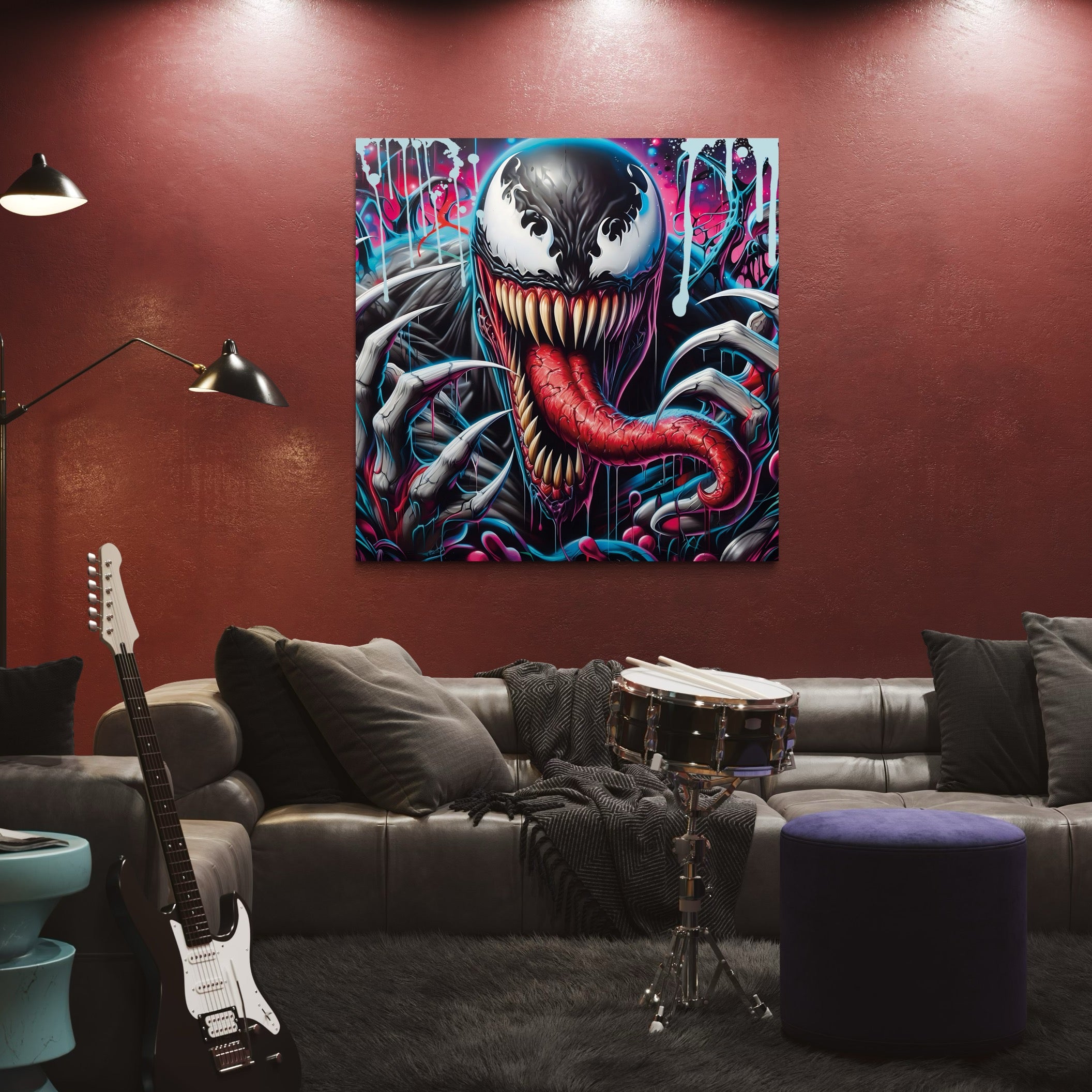 Tableau Venom Déchaîné - Décoration Murale Moderne - Fabulartz.fr 