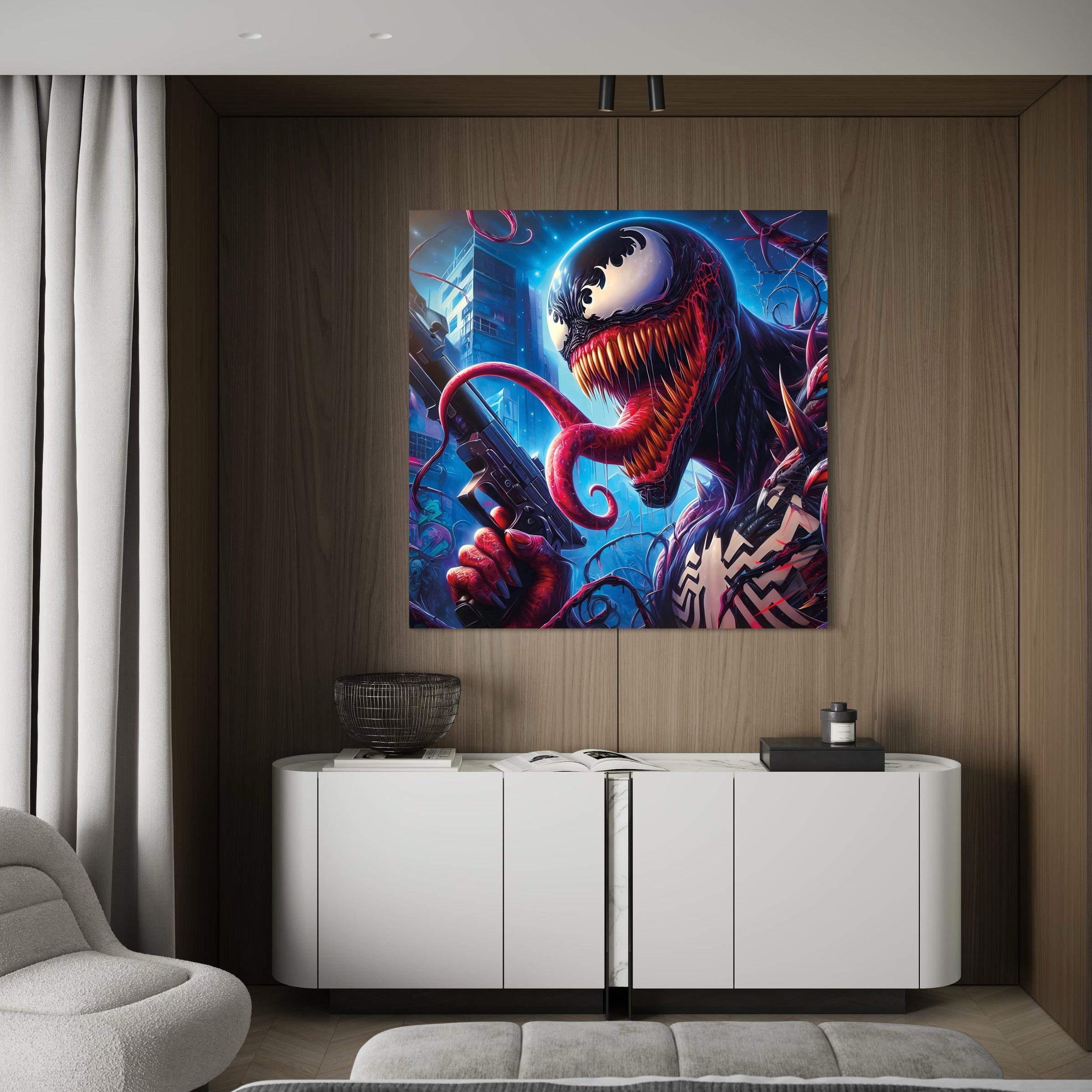 Tableau Venom Armé - Déco Murale Moderne - Fabulartz.fr 