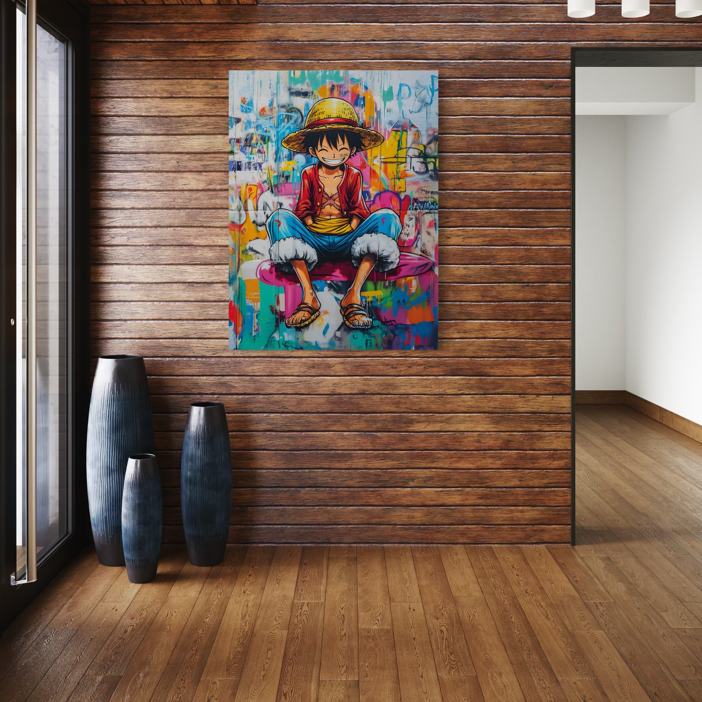 Tableau One Piece Luffy Posé - Déco Murale Design - Fabulartz.fr 