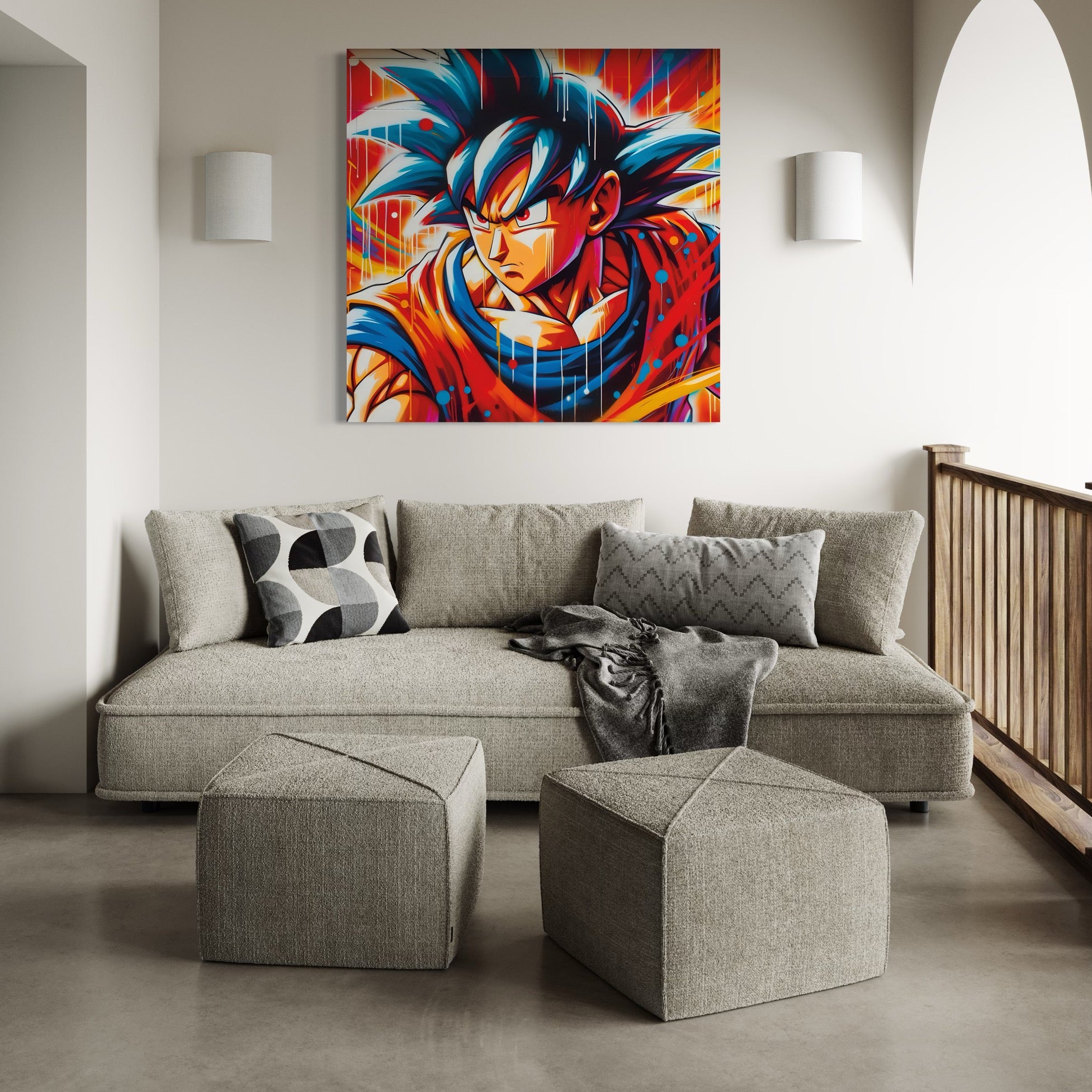 Tableau Dragon Ball Z Goku Moderne - Cadre Mural Design - Fabulartz.fr 