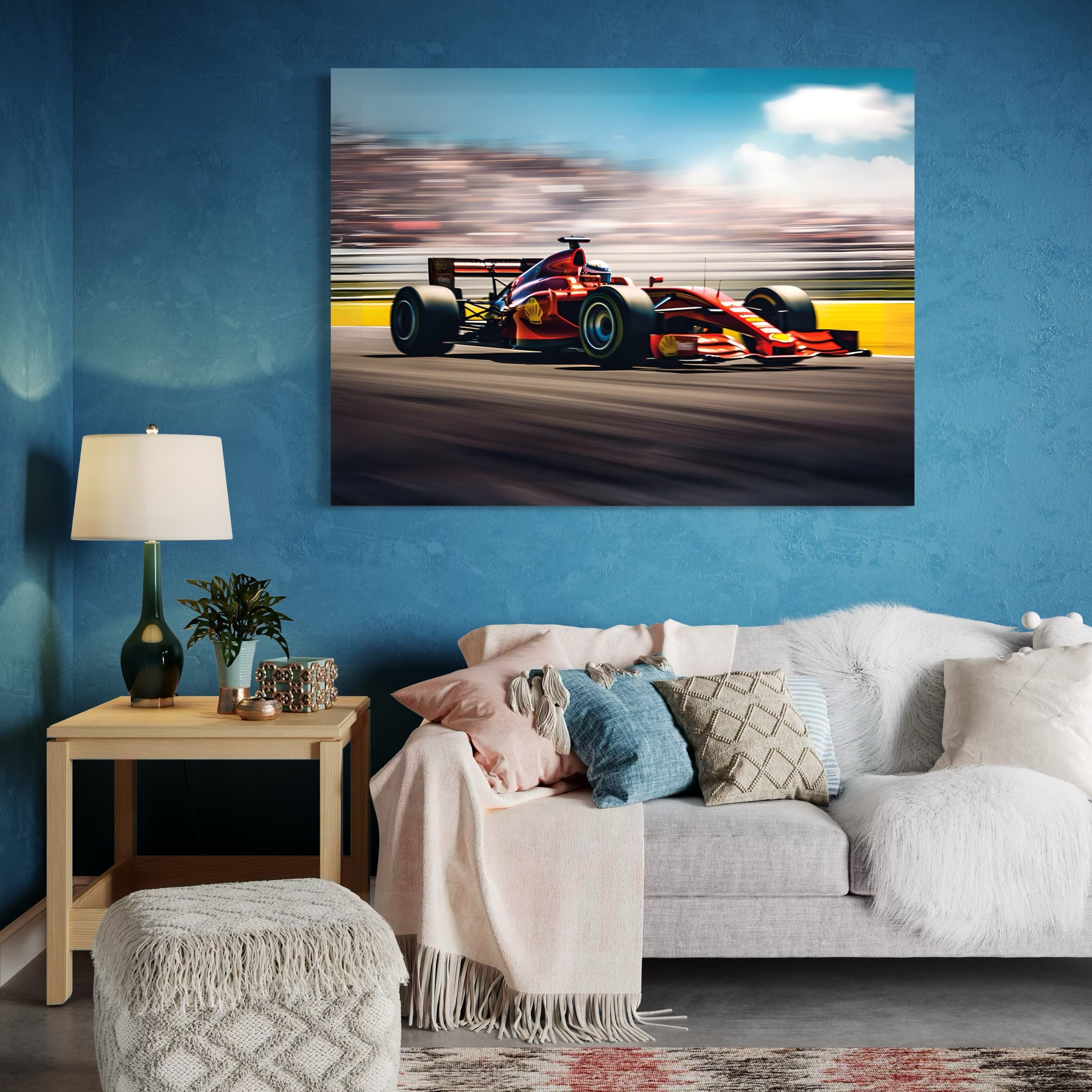 Tableau Formule 1 Ferrari Vitesse - Déco Murale Moderne - Fabulartz.fr 