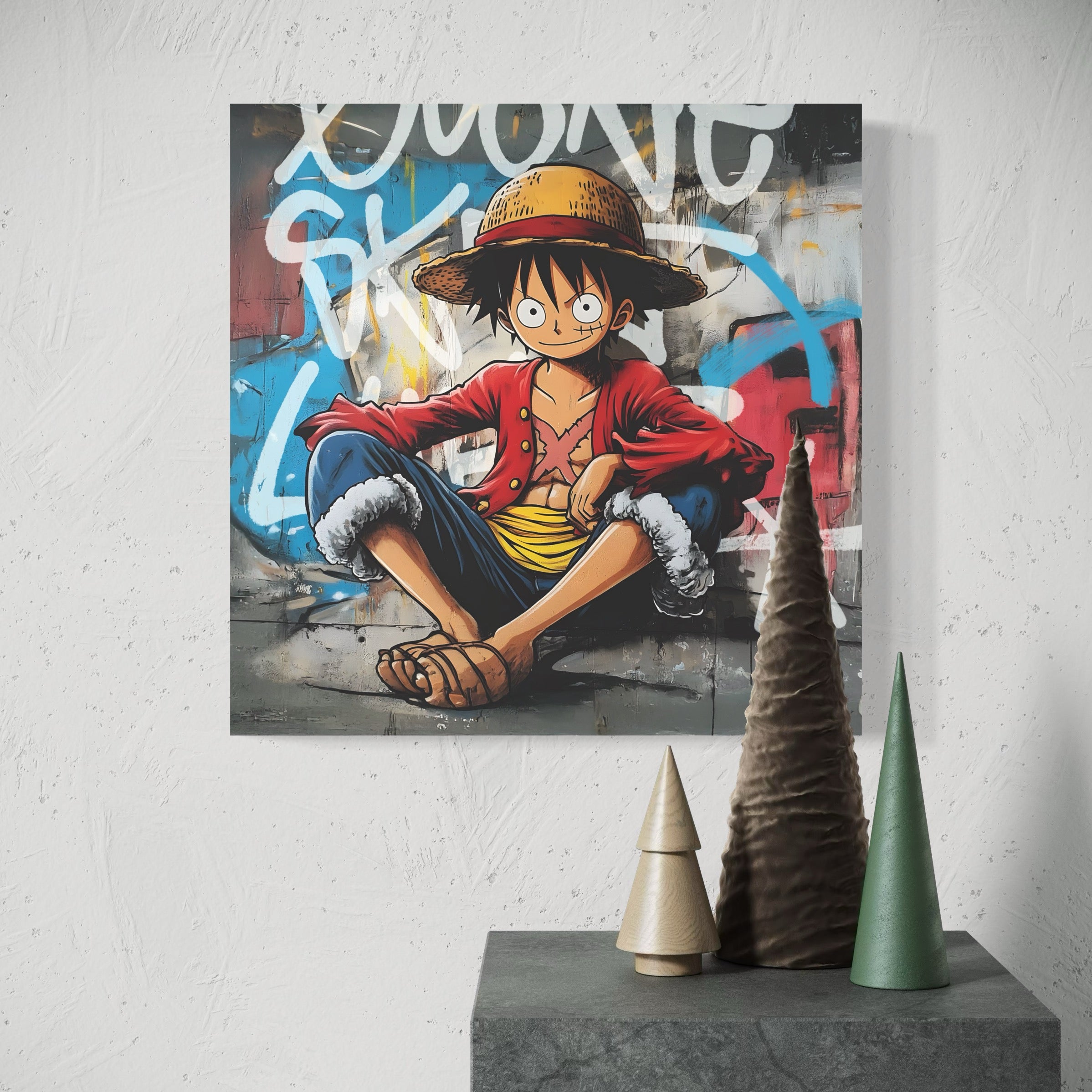 Tableau One Piece Luffy Pause Inspirée - Cadre Mural - Fabulartz.fr 