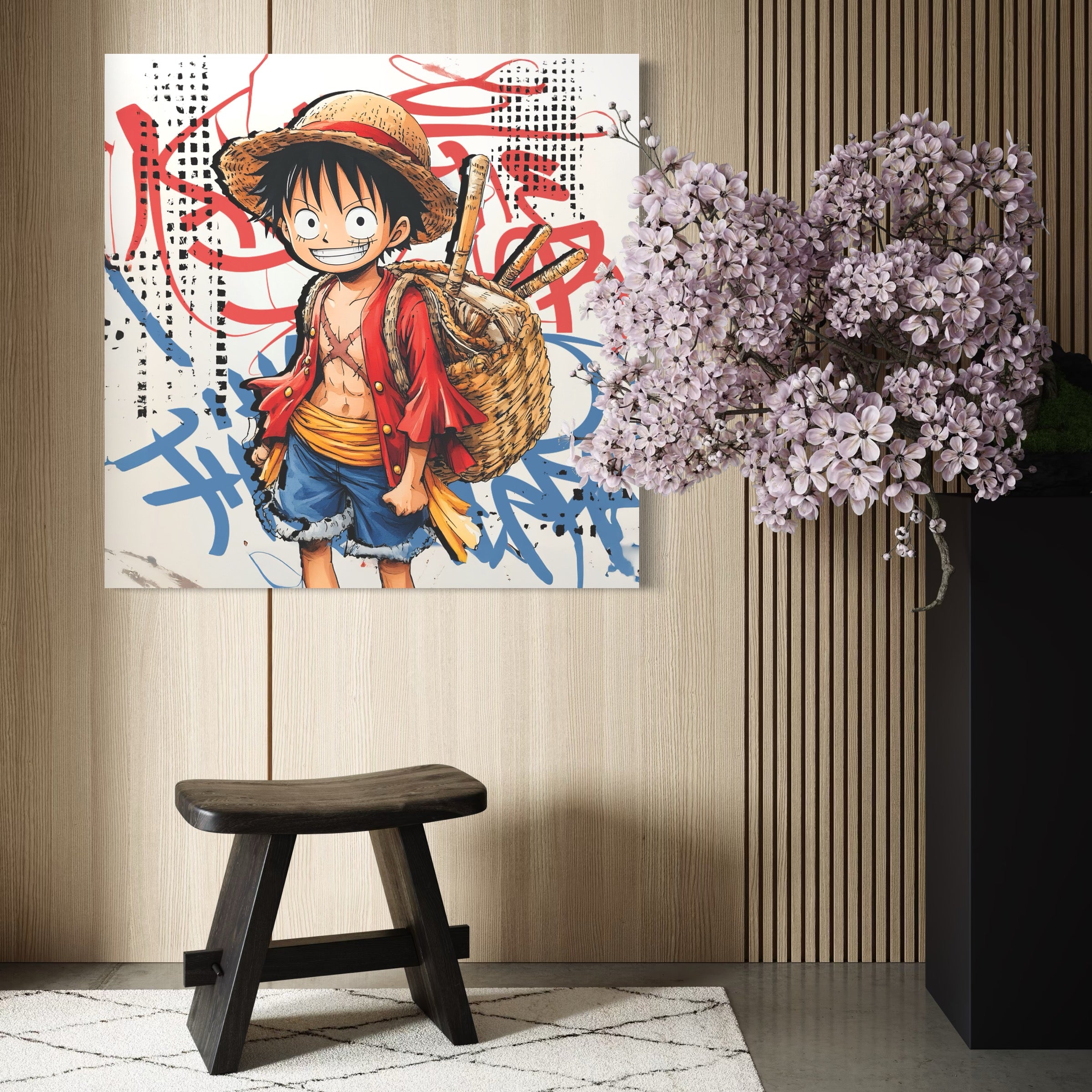 Tableau One Piece Luffy Sac Aventure - Décoration Murale - Fabulartz.fr 