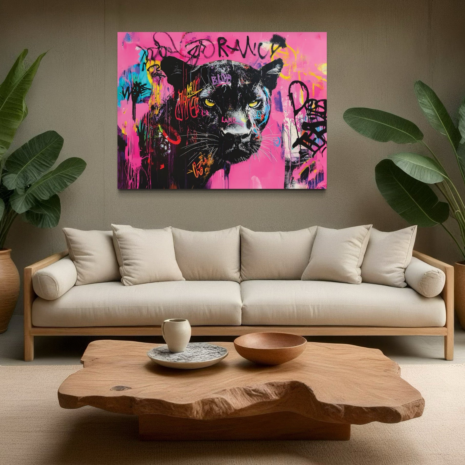 Painting Animals Panther Graffiti - Design Wall Decoration