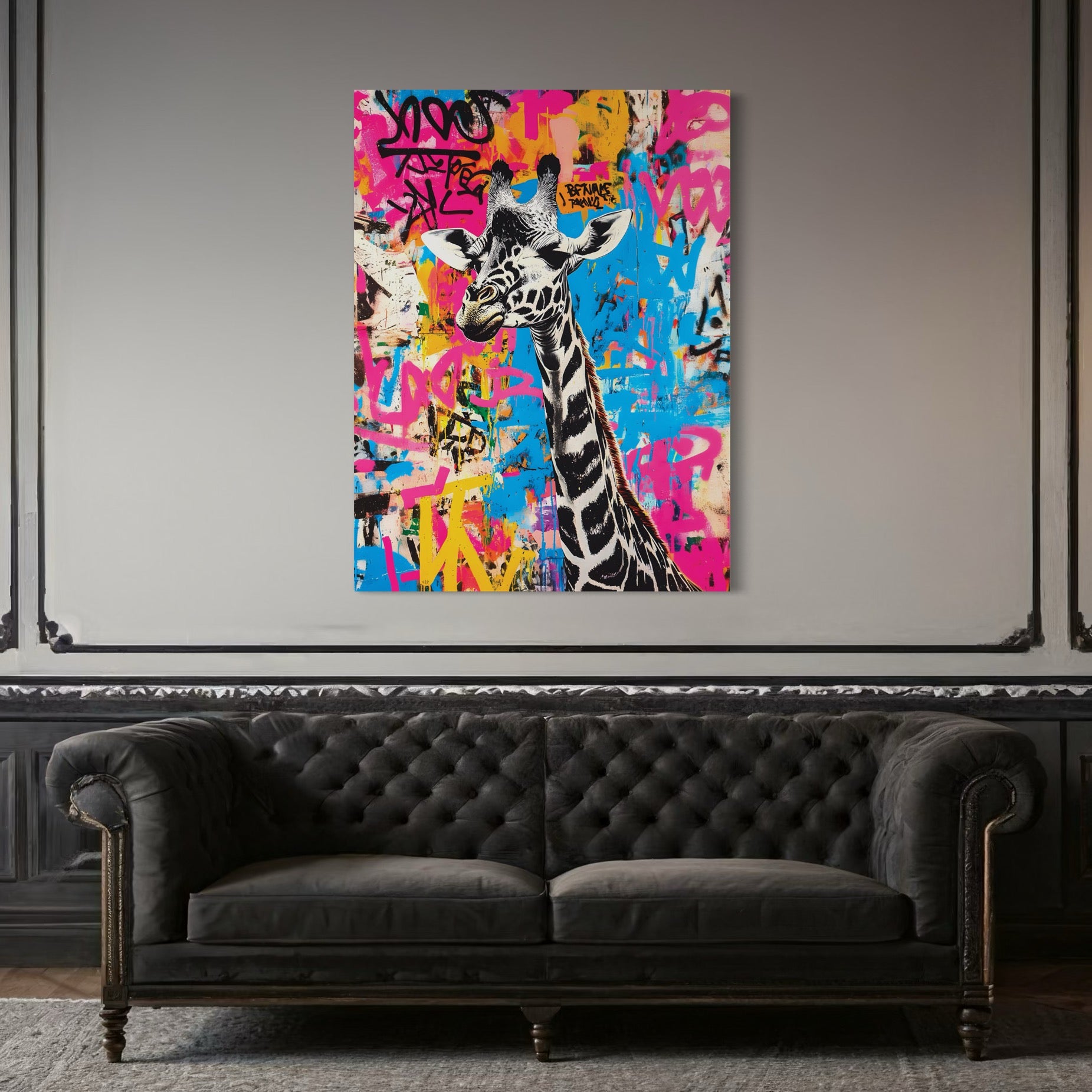 Tableau Animaux Girafe Pop Art - Design wall decor