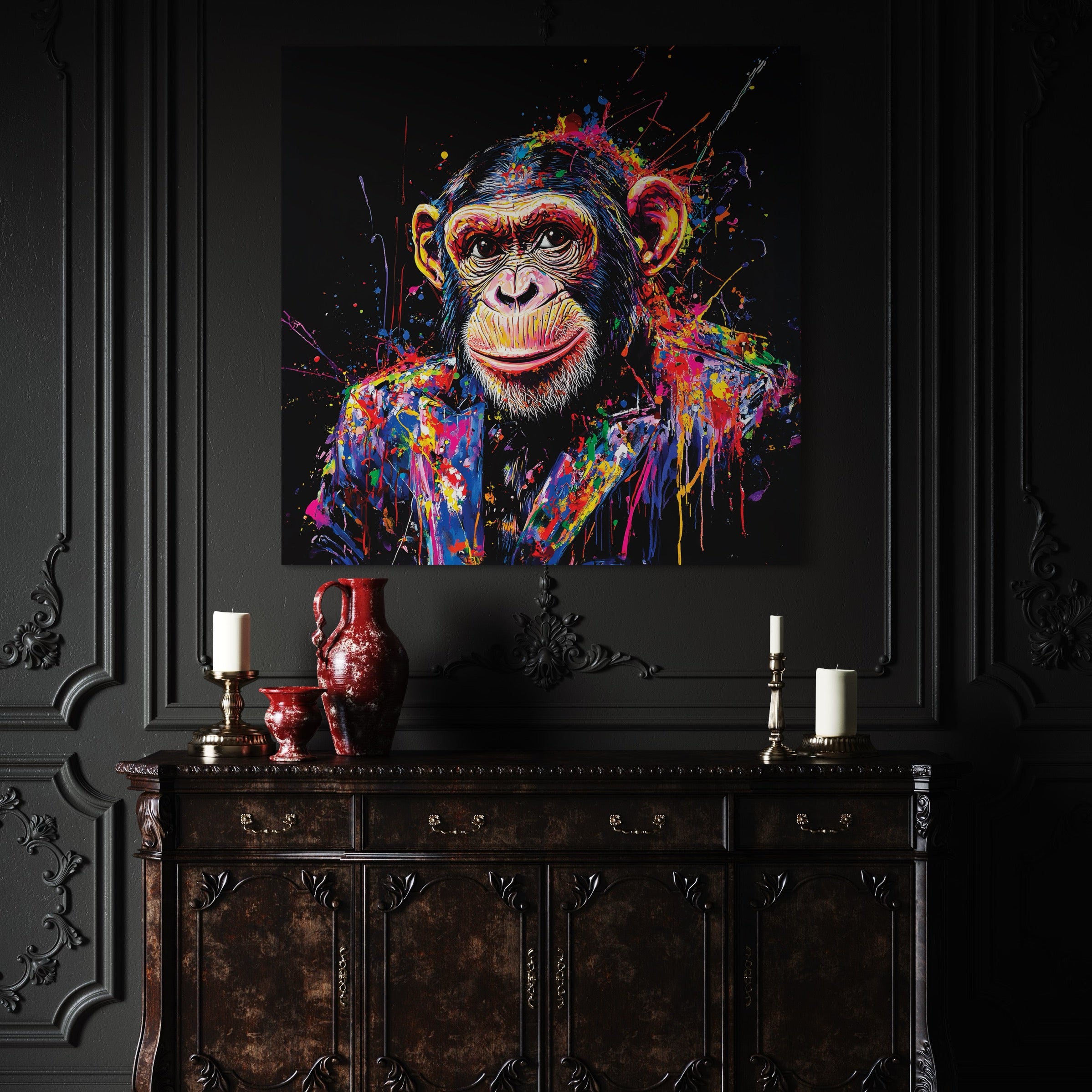 Elegant monkey painting - Cadre Déco Moderne et Design