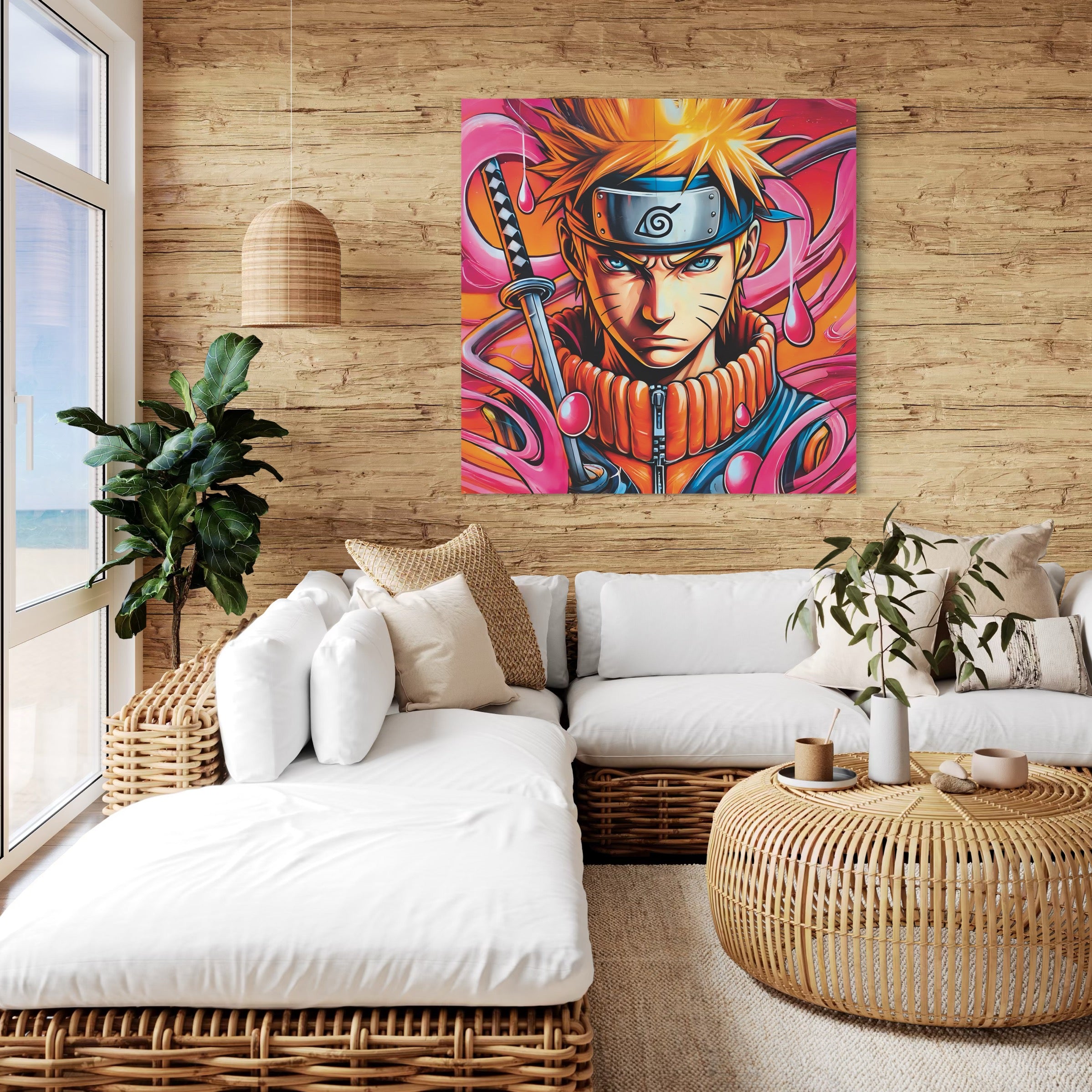 Painting Naruto Uzumaki Intense - Design Wall Frame