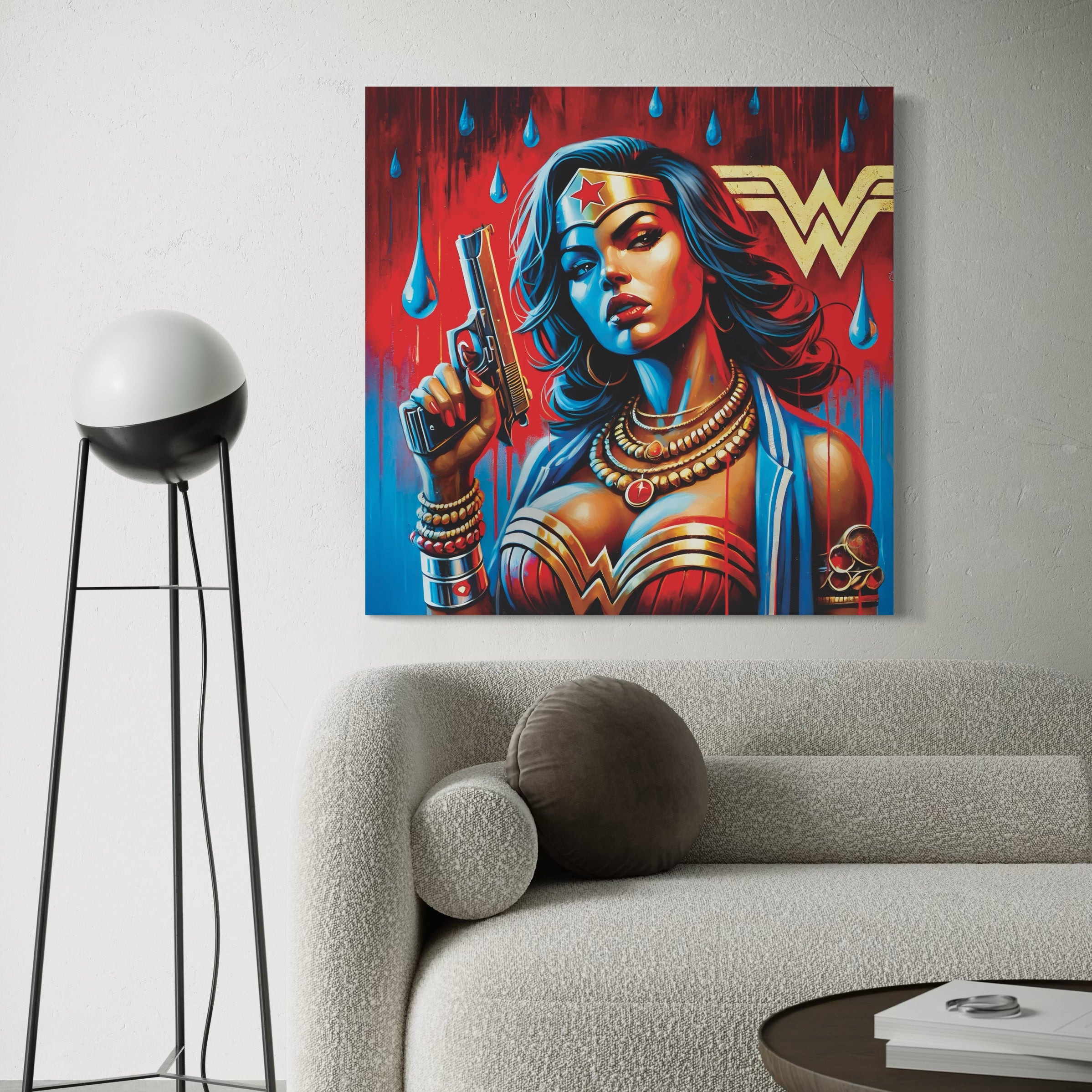 Tableau Wonder Woman Chic – Cadre Mural Décoratif