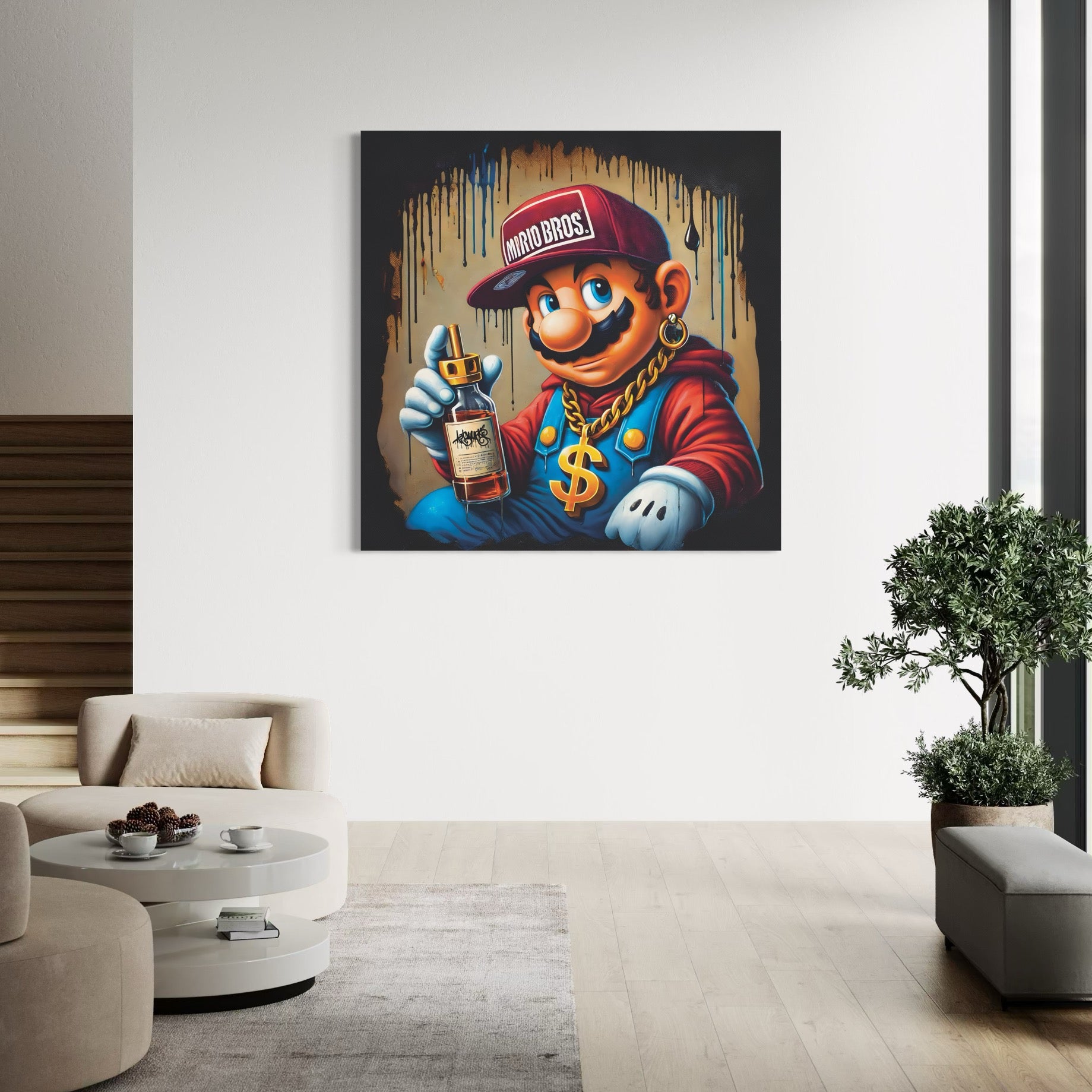 Tableau Mario Urbain Luxe - Décoration Murale Design Cadre Déco