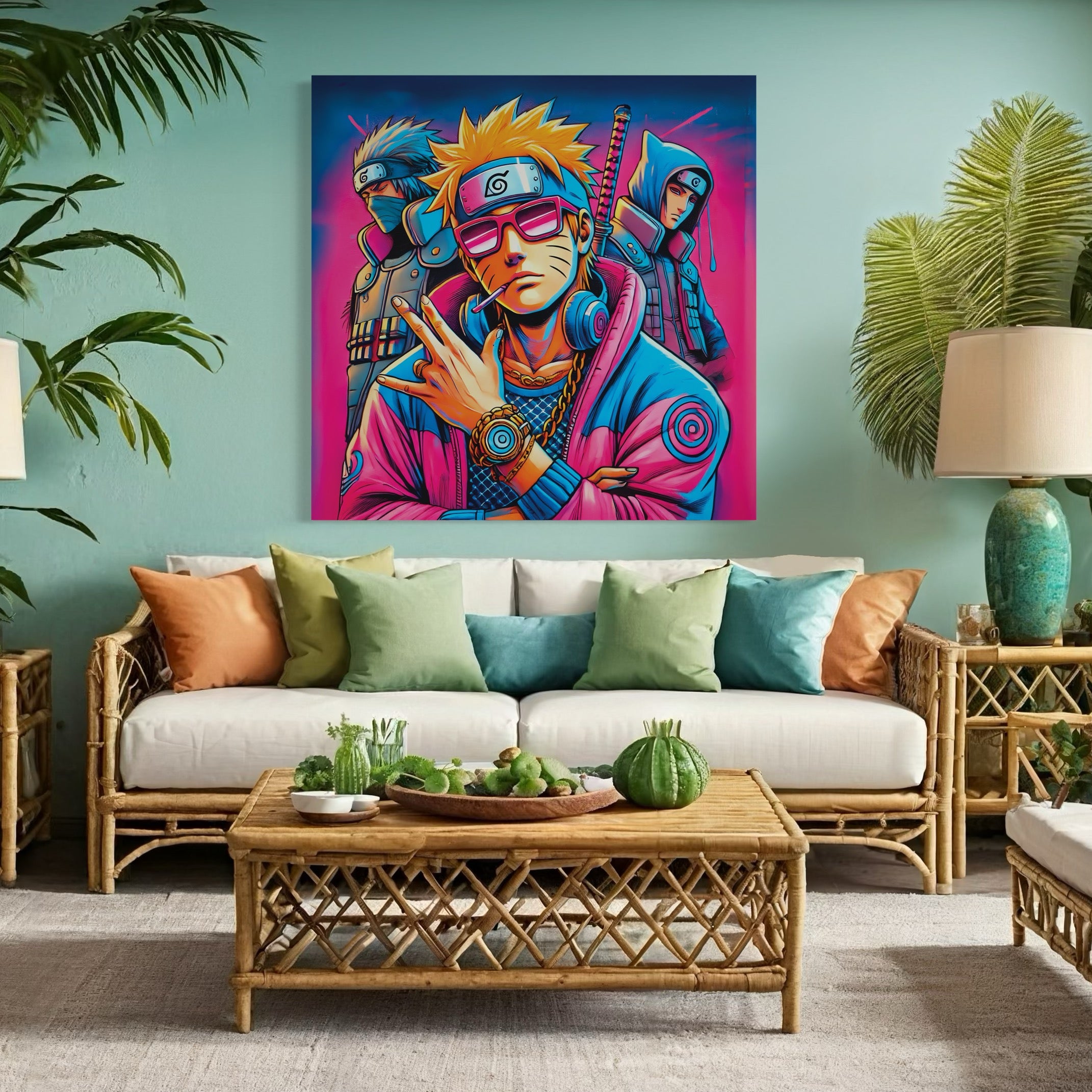 Pittura Naruto Epic Trio - Personaggi iconici Decorazione murale