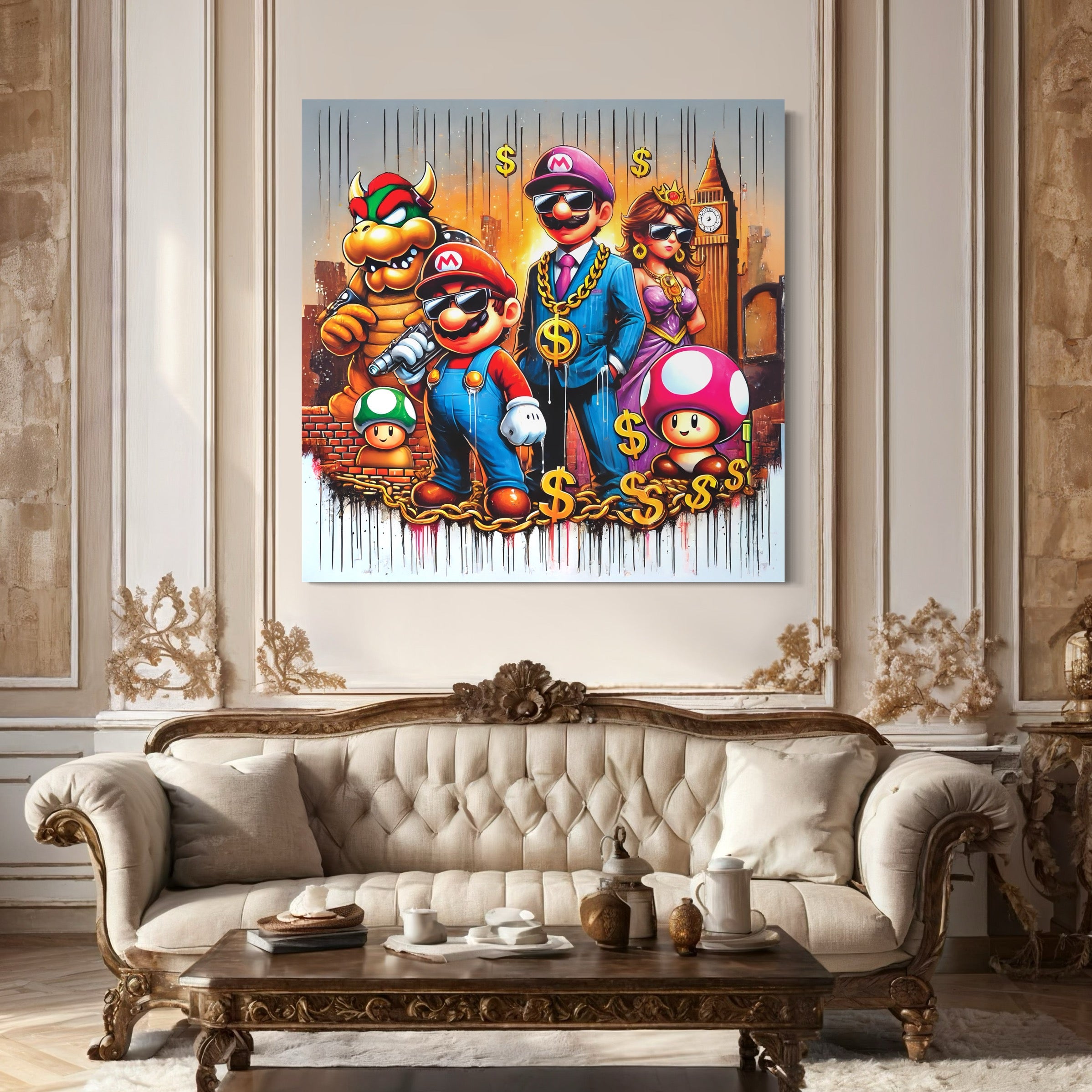 Tableau Mario Mafia Chic - Design wall deco frame