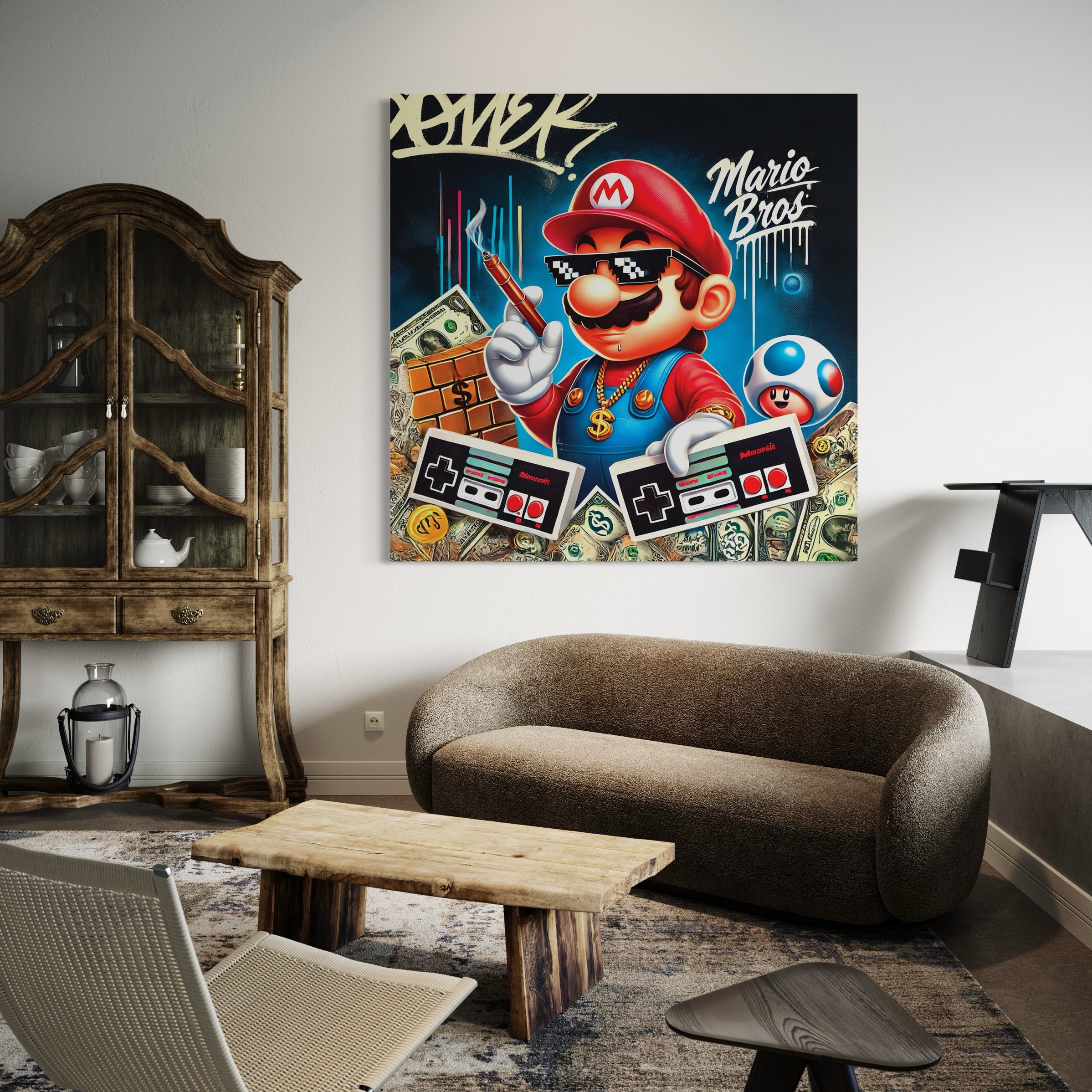 Tableau Mario Bros Rich Lifestyle - Decorazione murale di design