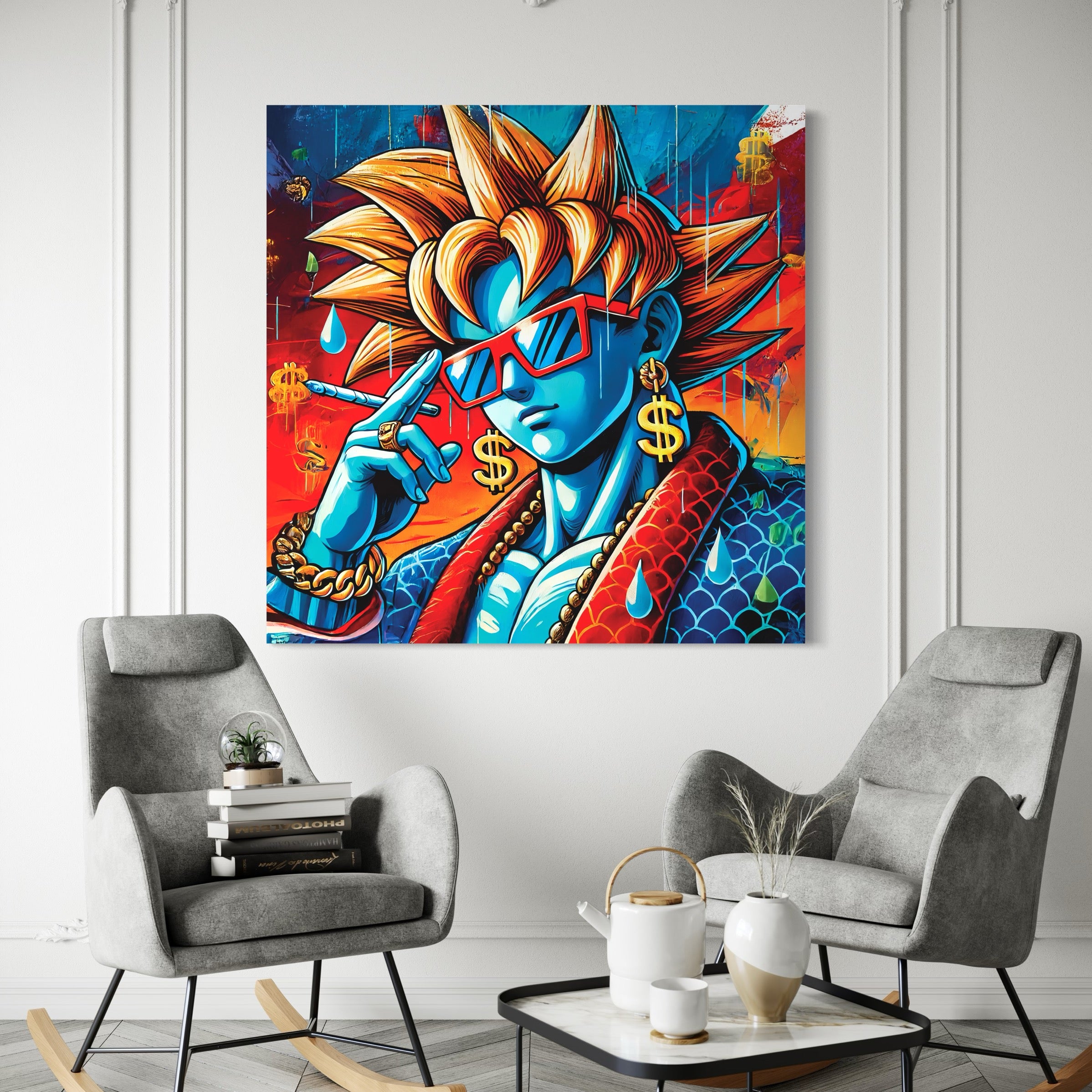 Dragon Ball Z Vegeta Luxe Moderne - Decorazione murale di design