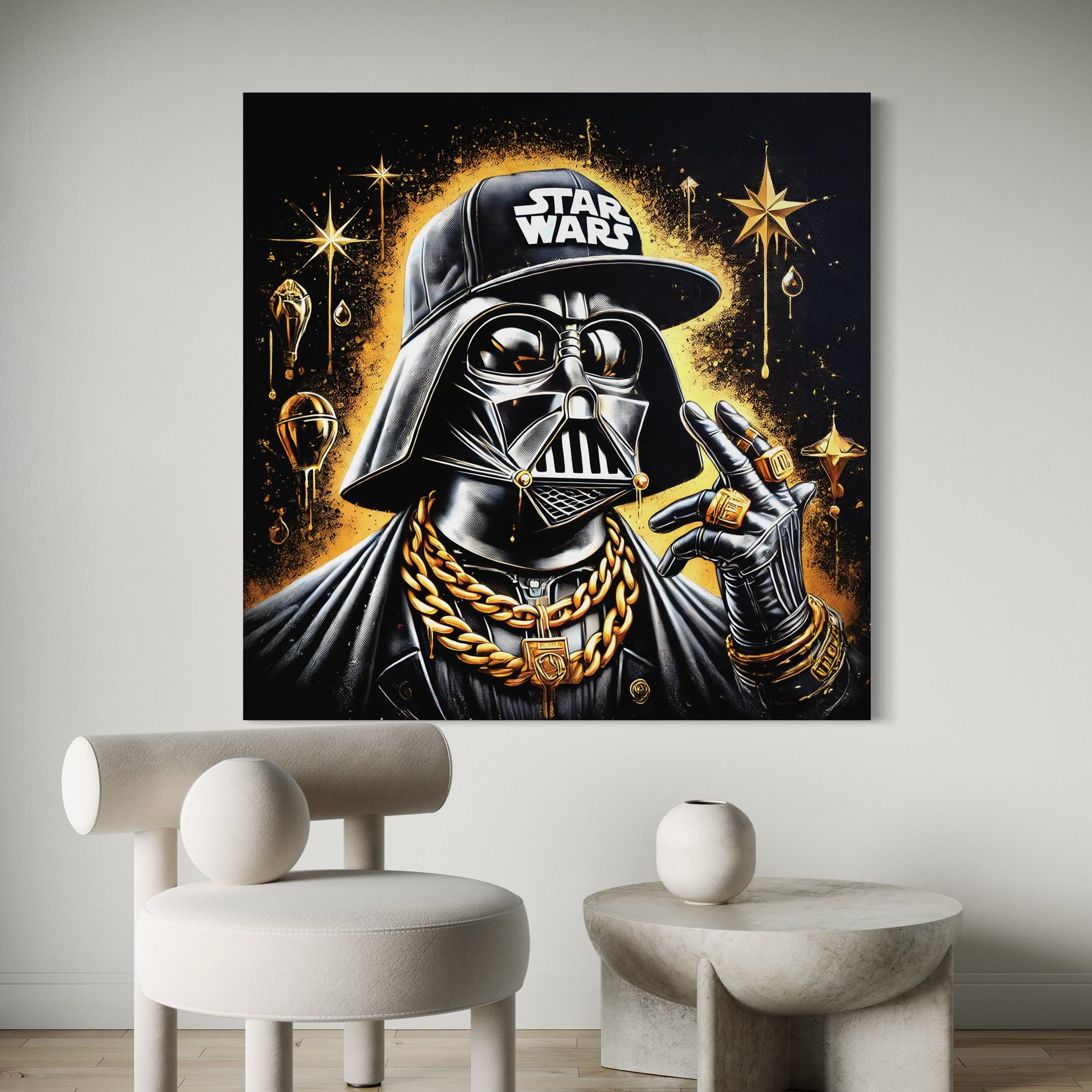 Guerre stellari Darth Vader - Pittura chic - Decorazione murale moderna