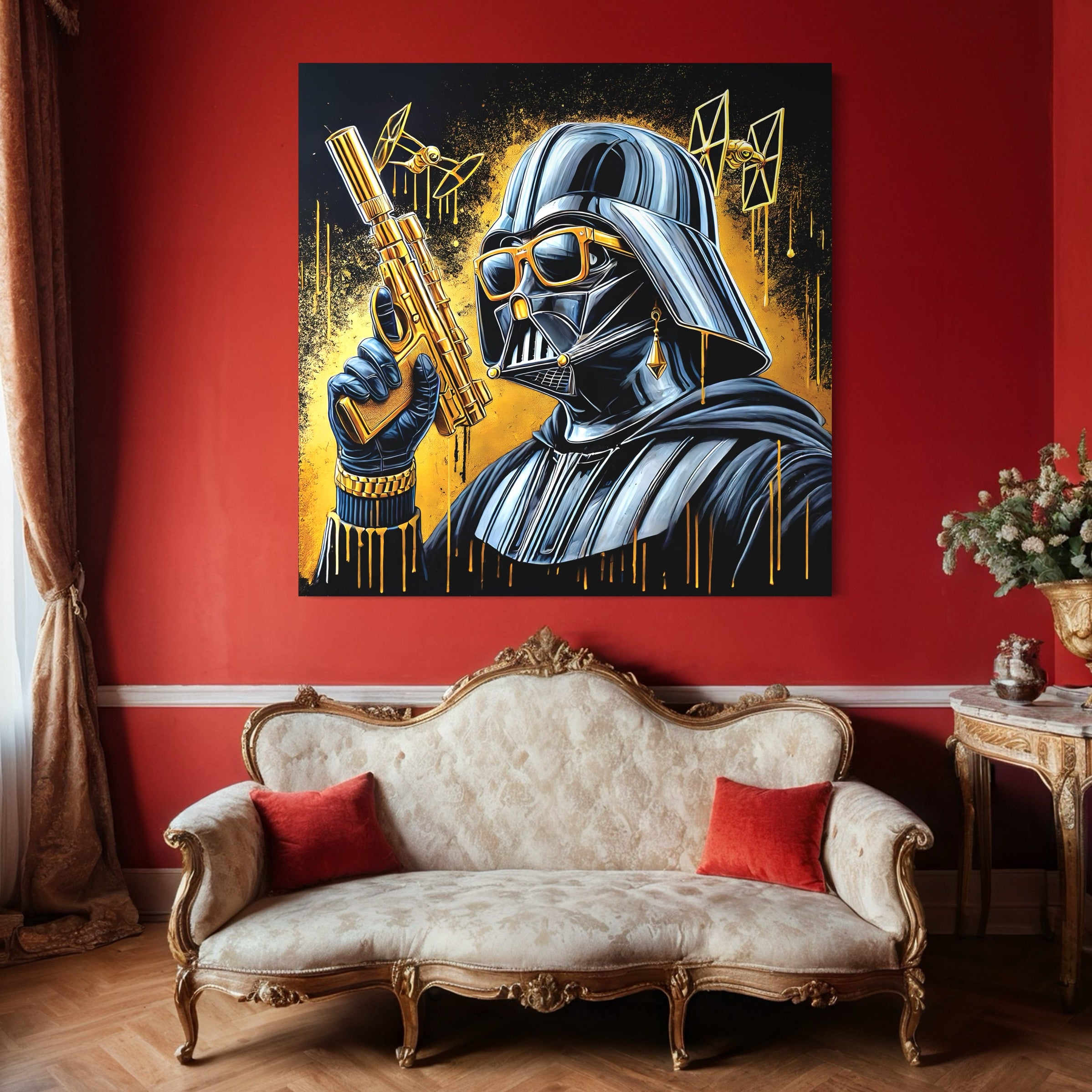 Stars Wars Darth Vader Pittura Reale - Déco Murale Design