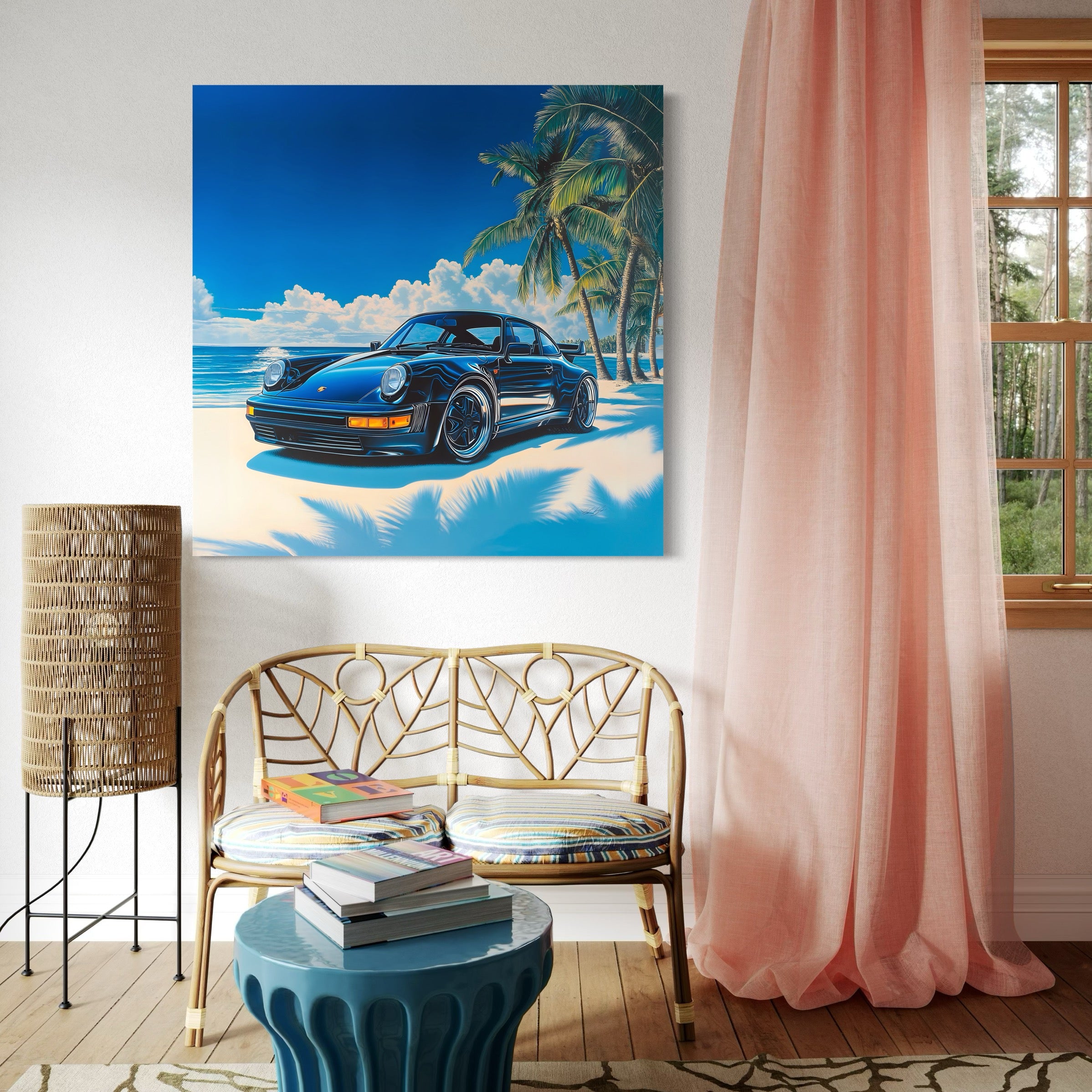 Picture Porsche 911 Carrera Beach - Modern Wall Decoration