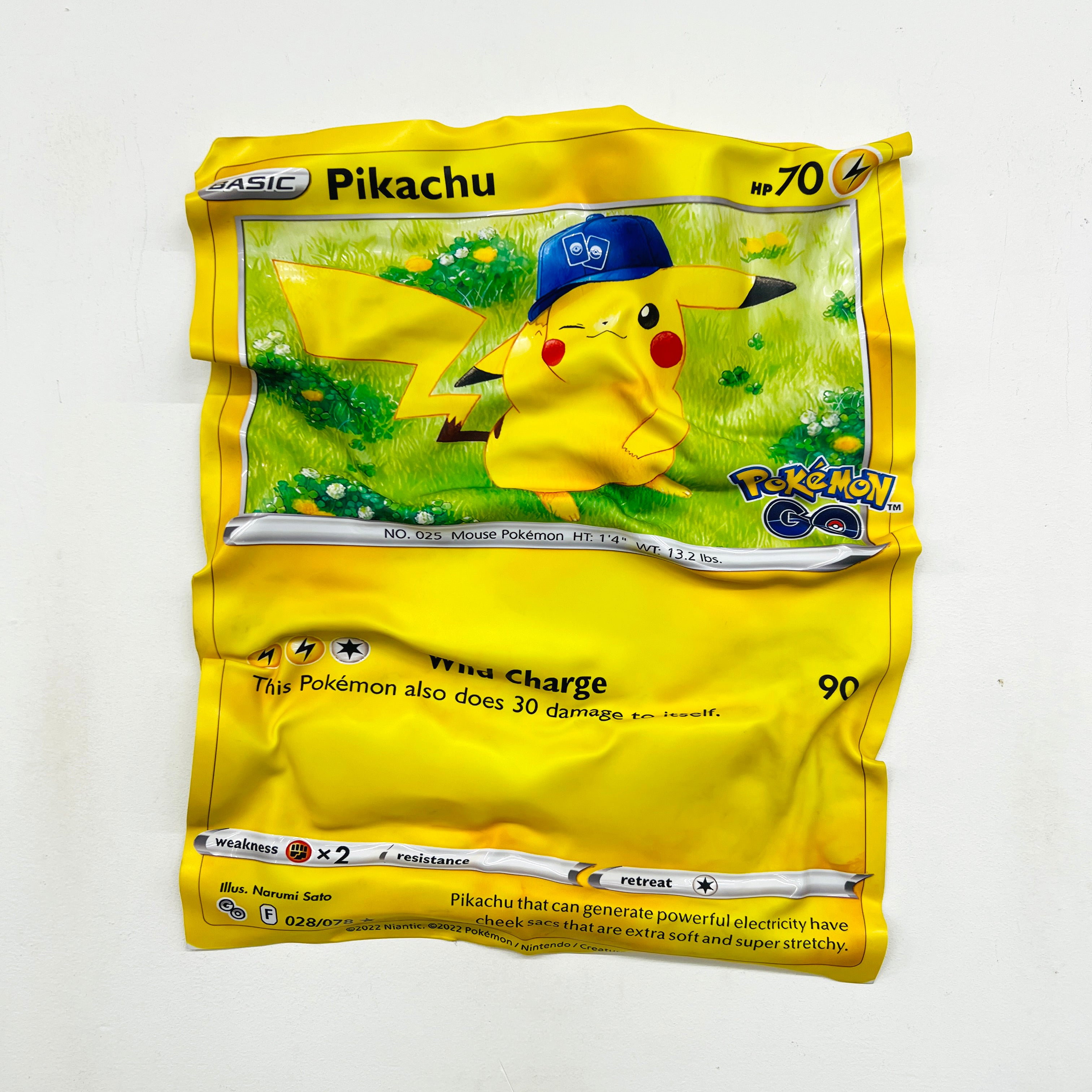 Pokemon Pikachu Card - Wall Sculpture - AVAILABLE ✅