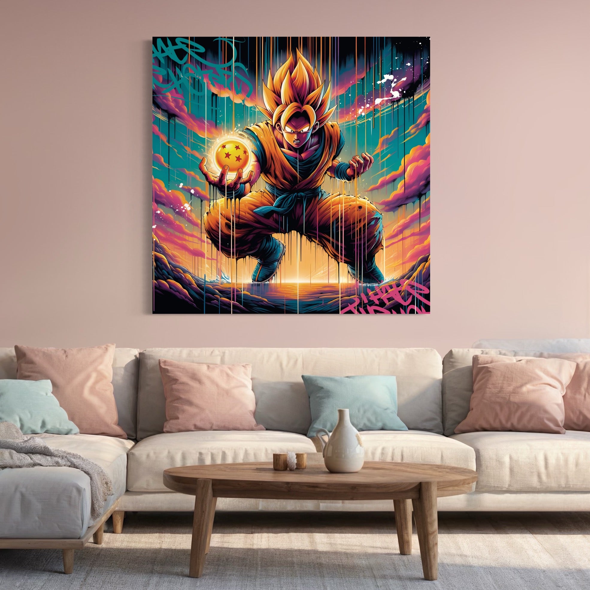 Tableau Dragon Ball Z - Goku Design - Décoration Murale Dynamique - Fabulartz.fr 