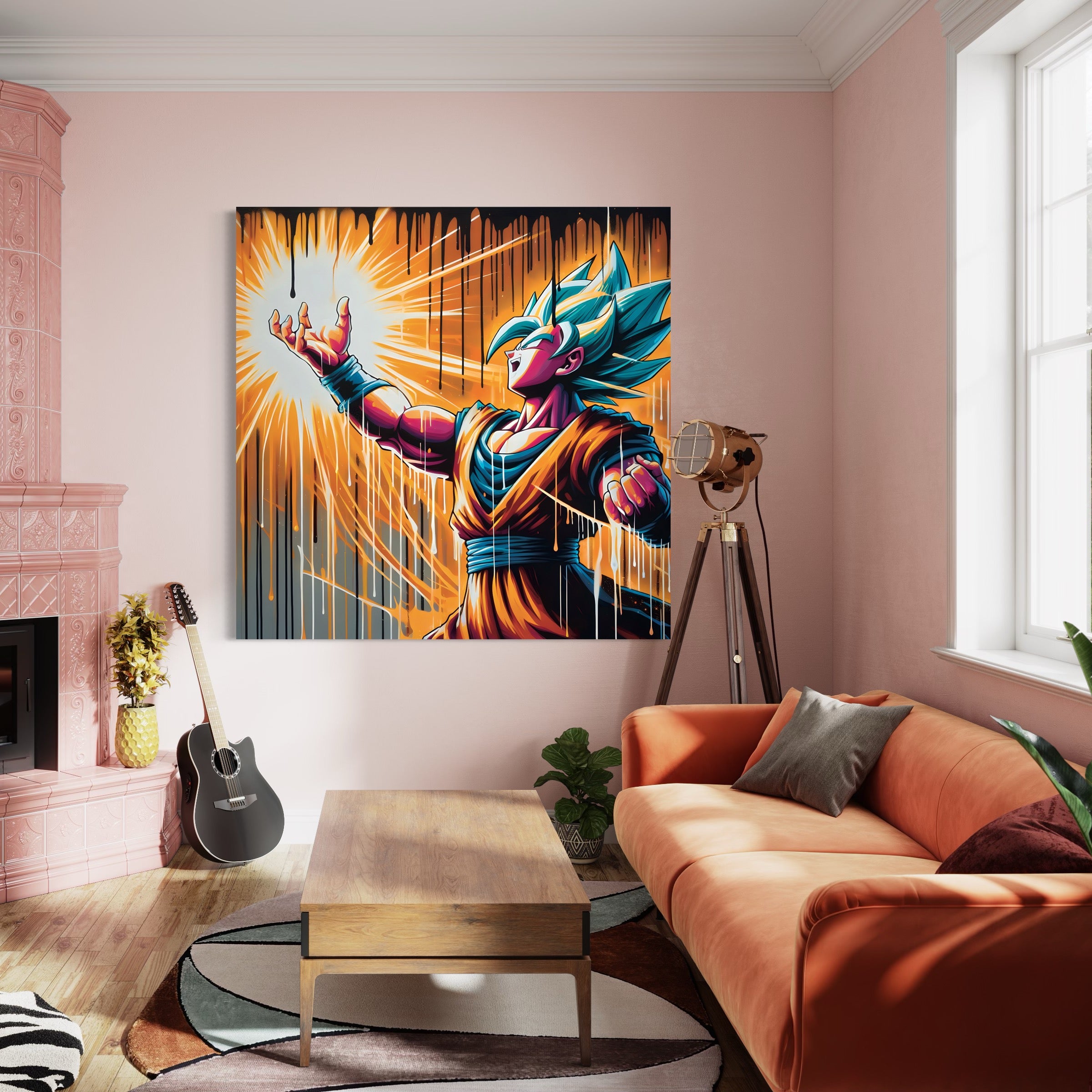 Tableau Dragon Ball Z - Goku Super Saiyan Bleu - Décoration Murale Captivante - Fabulartz.fr 