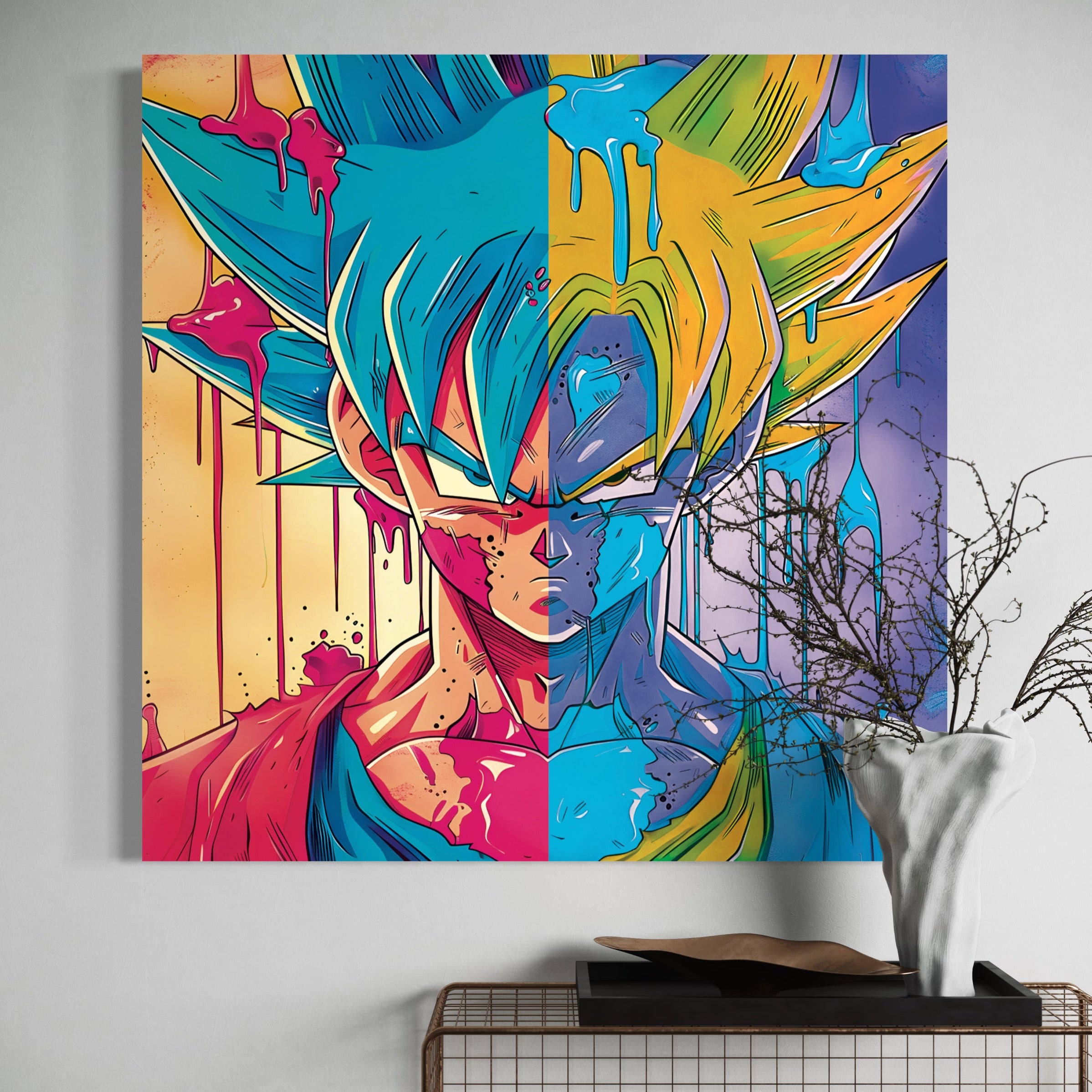 Tableau Dragon Ball Z - Goku Super Saiyan - Décoration Murale Inspirante - Fabulartz.fr 