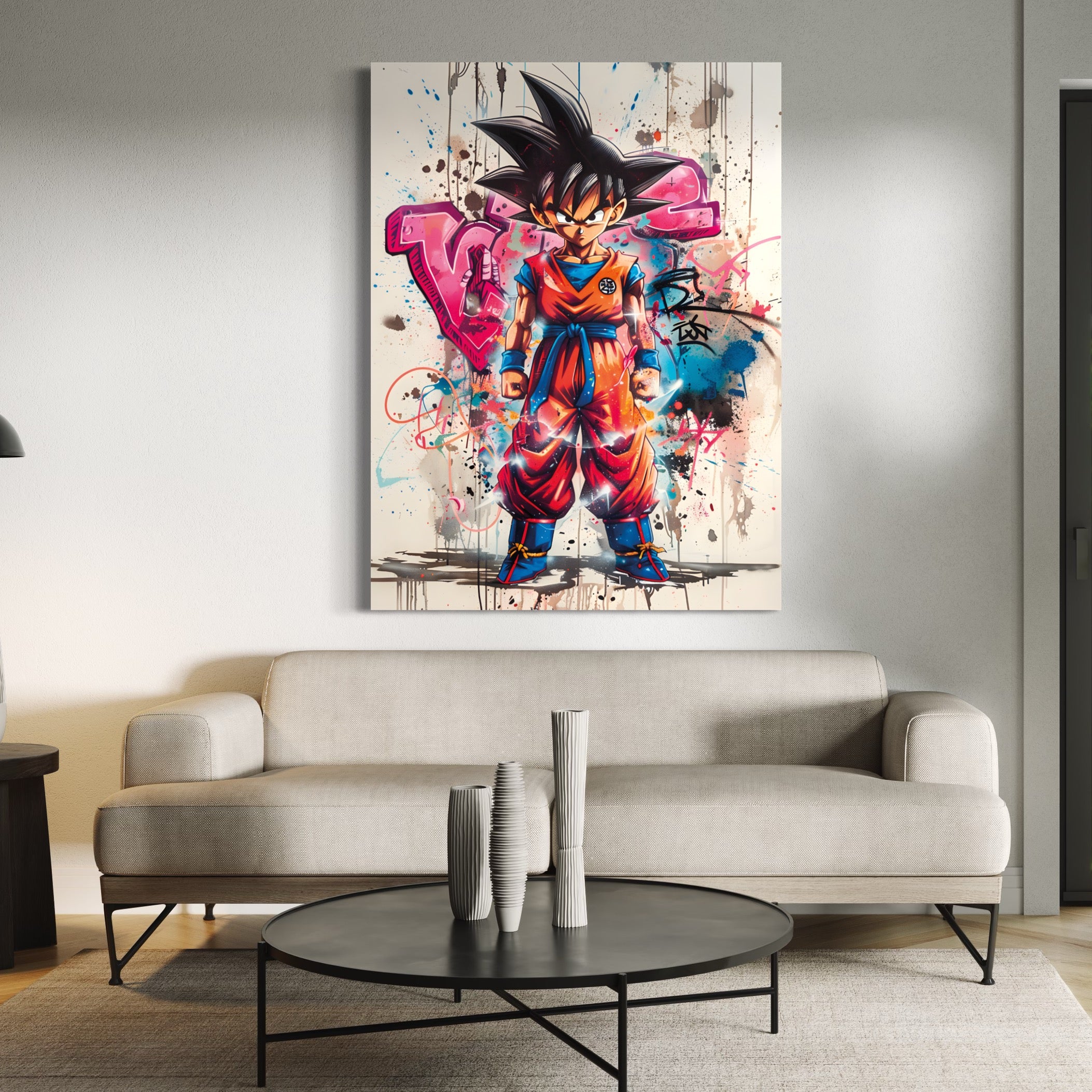 Tableau Dragon Ball Z - Goku Style Artistique - Décoration Murale Moderne - Fabulartz.fr 