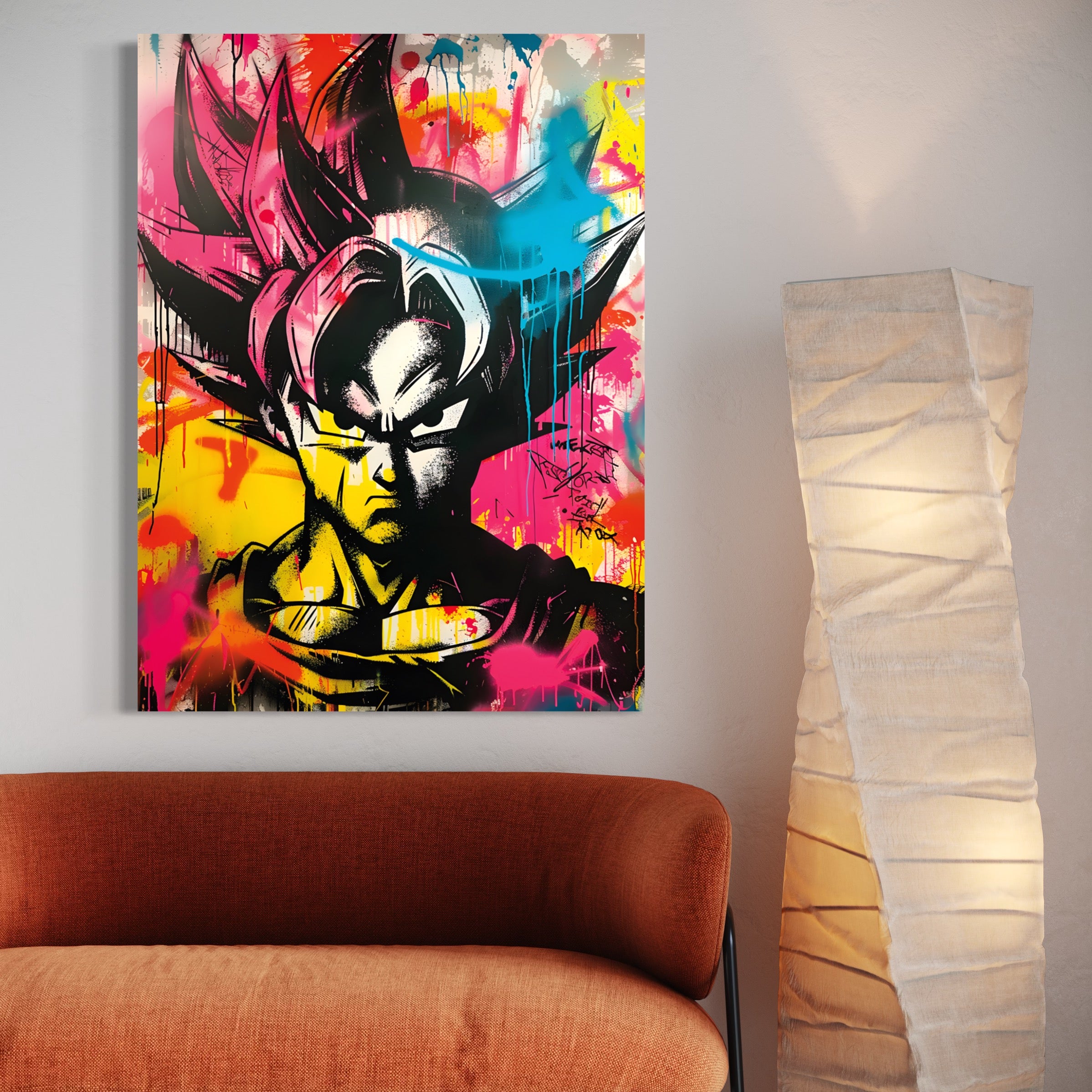 Tableau Dragon Ball Z - Goku Style Urbain - Décoration Murale - Fabulartz.fr 