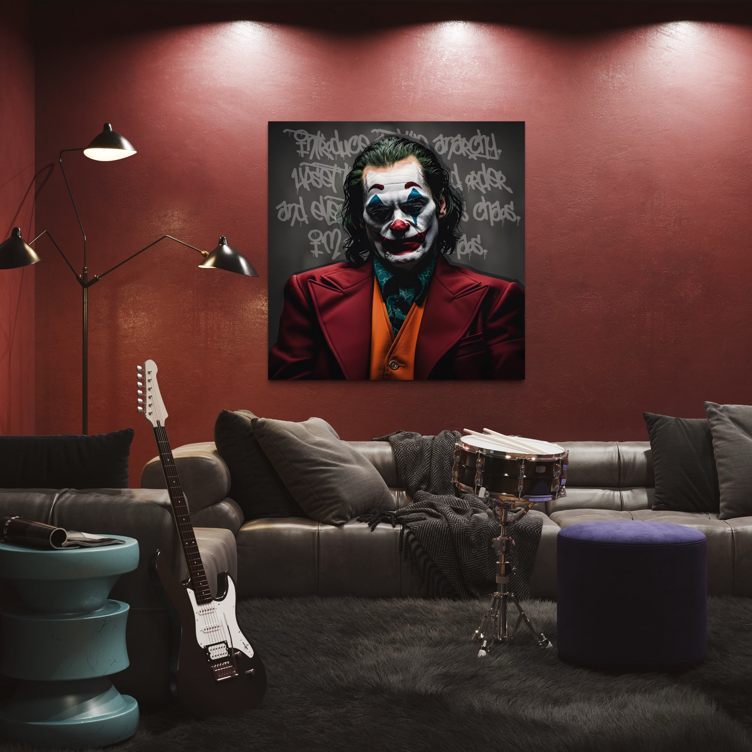 Tableau Design Joker - Décoration Murale Intense et Artistique - Fabulartz.fr 