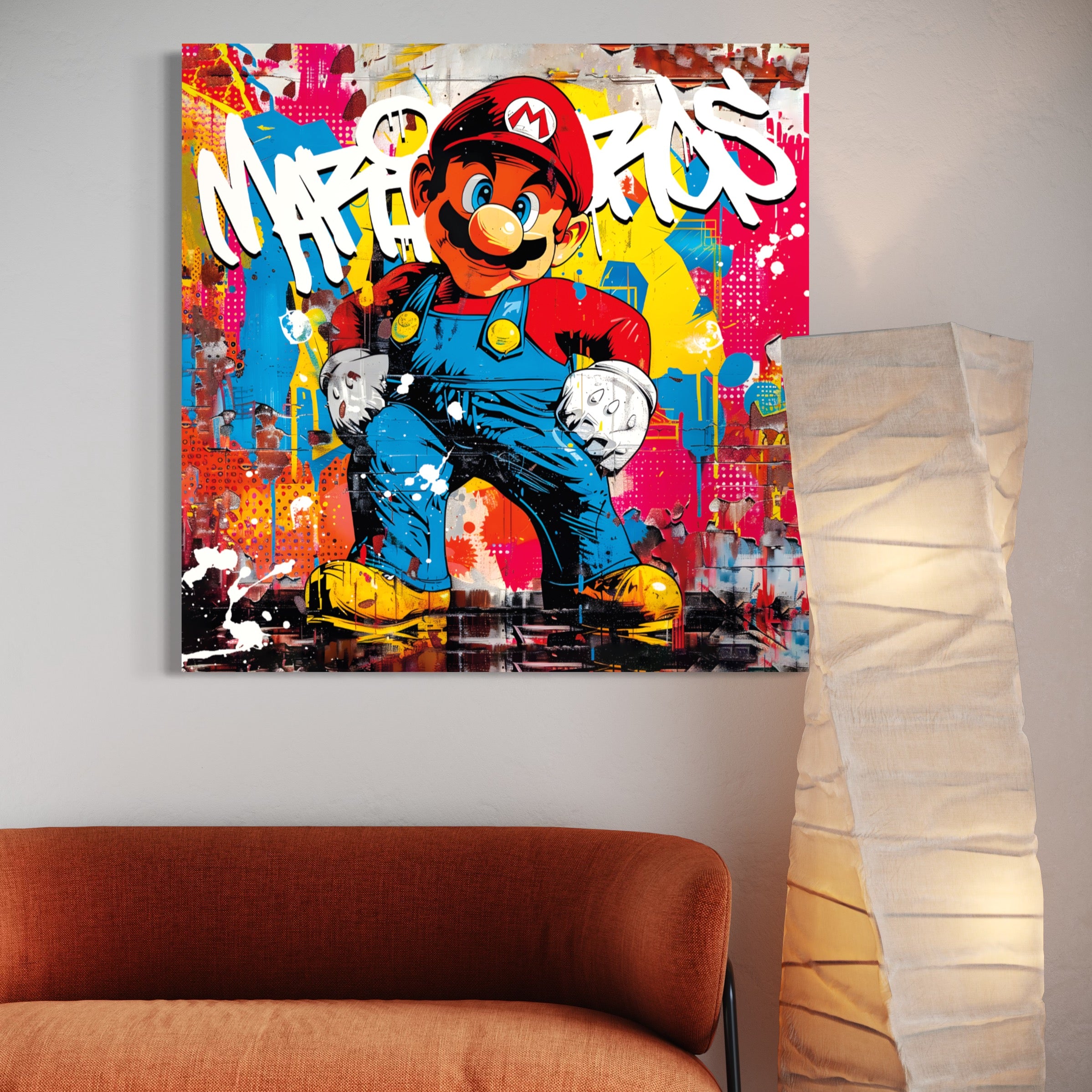 Tableau Mario Urbain - Décoration Murale Dynamique et Colorée - Fabulartz.fr 