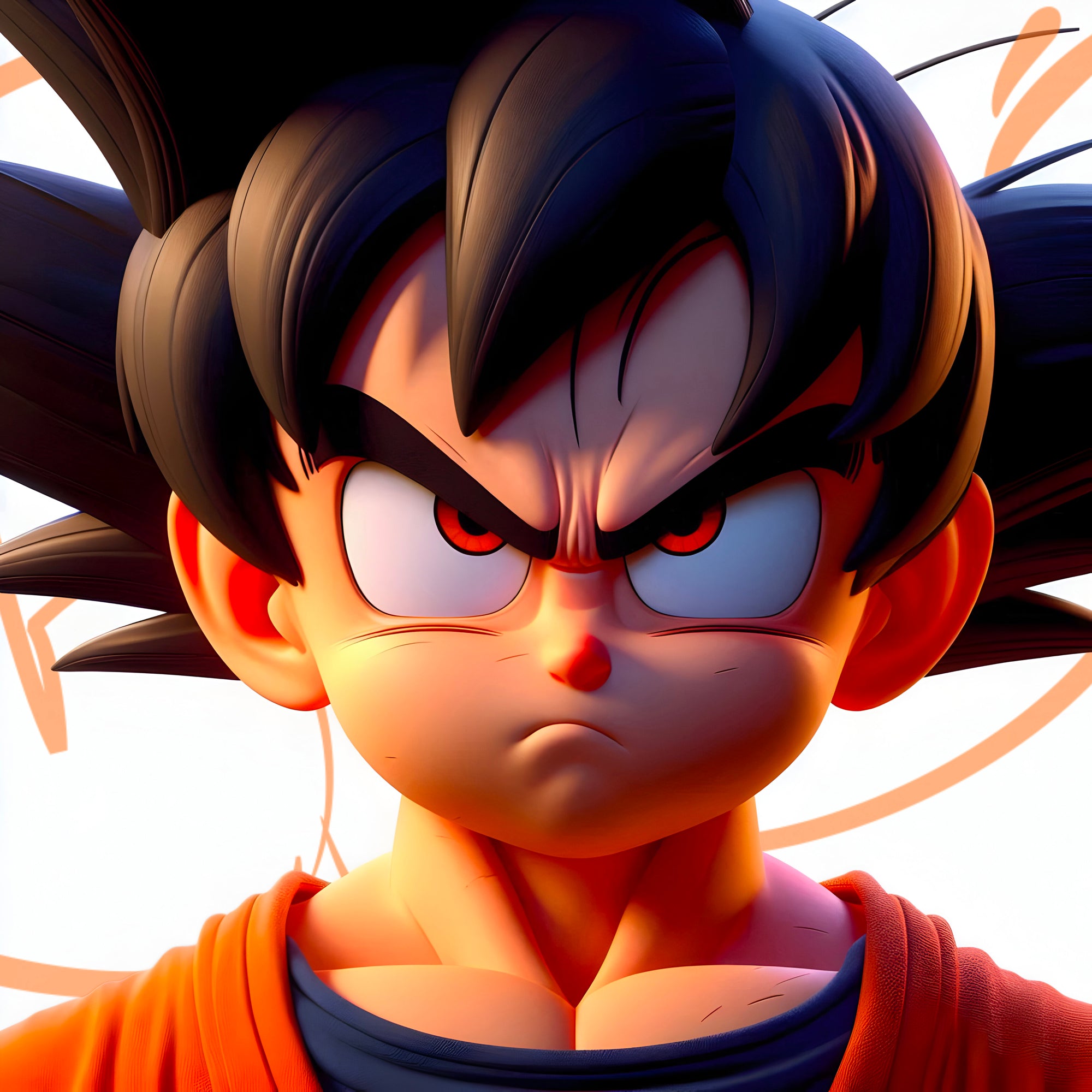 Tableau Portrait Goku Déterminé - Déco Murale Design - Fabulartz.fr 